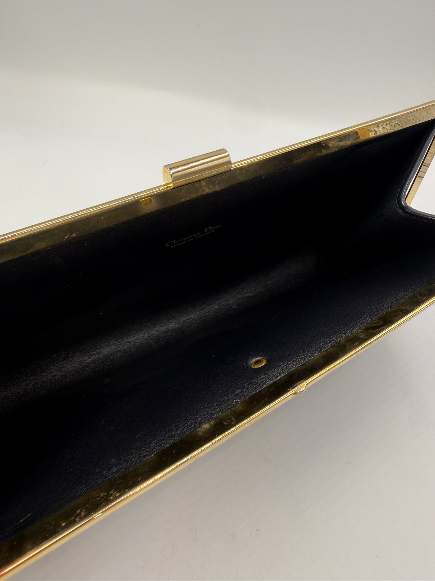 Christian Dior Vintage Blue Monogram Trotter Clutch