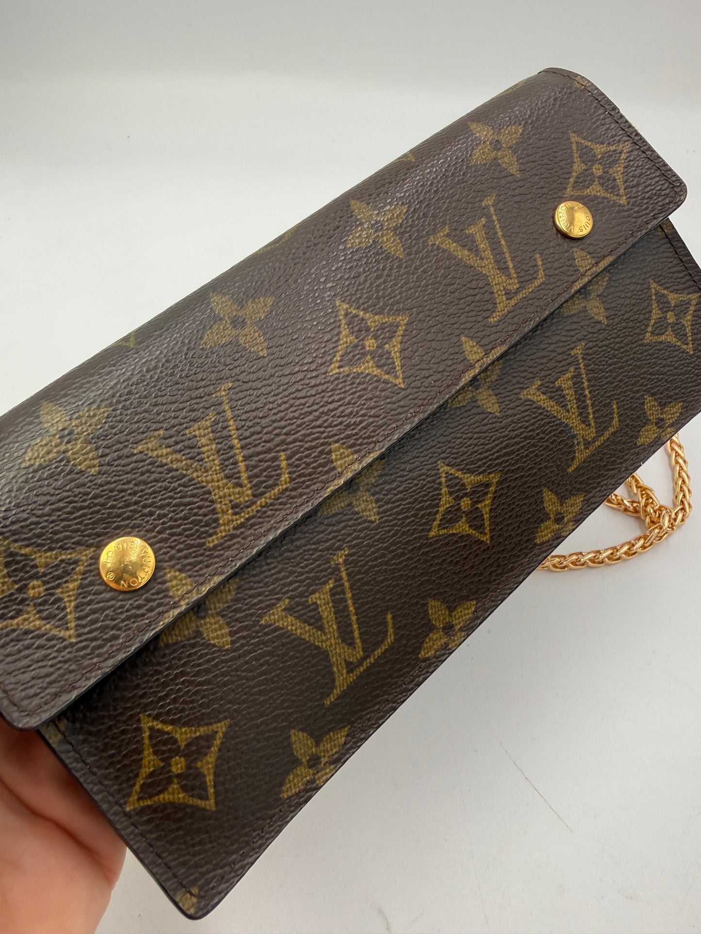 Louis Vuitton Monogram Coated Canvas Accordion Wallet TH0035