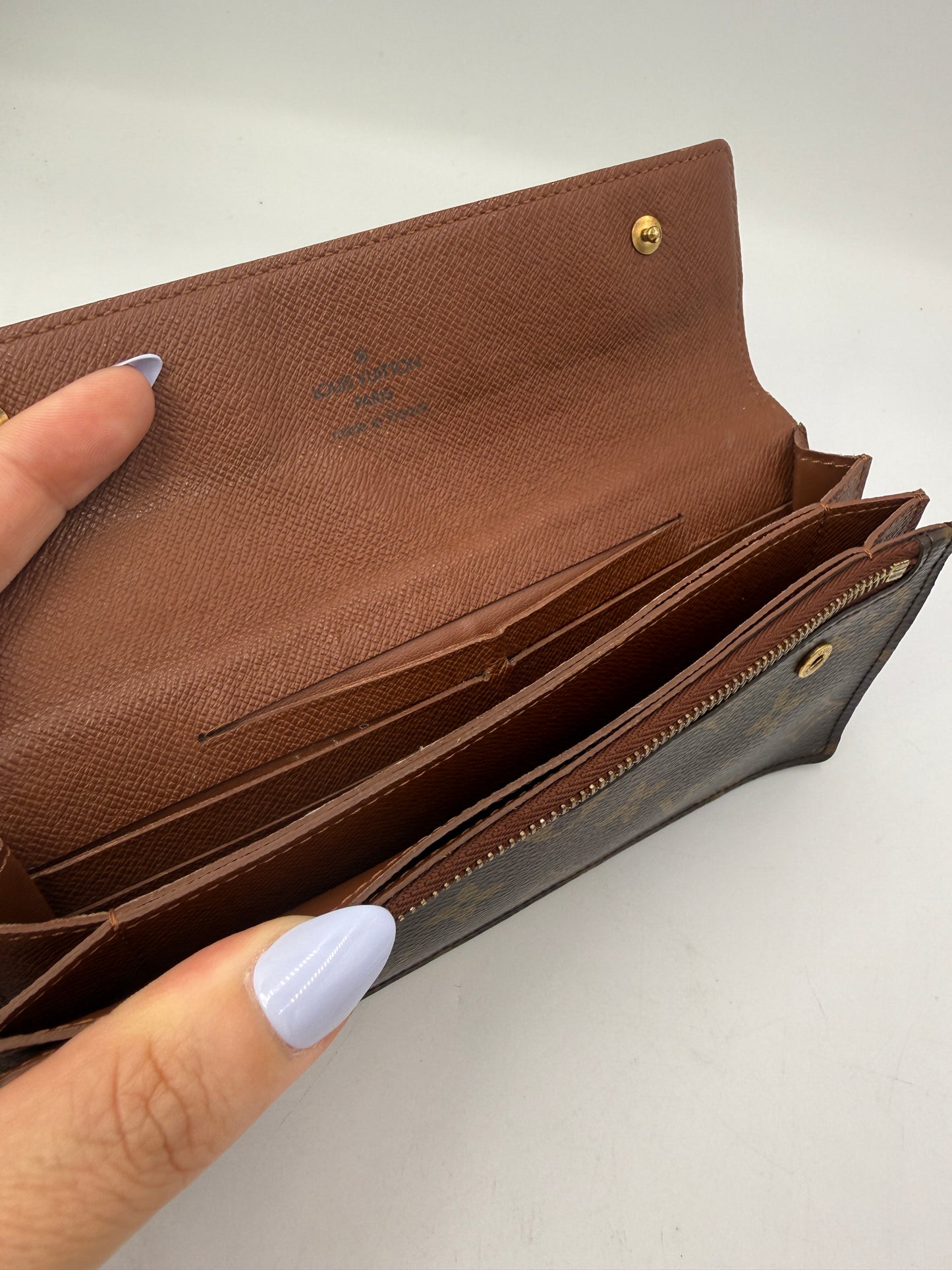 Louis Vuitton Monogram Coated Canvas Accordion Wallet TH0035