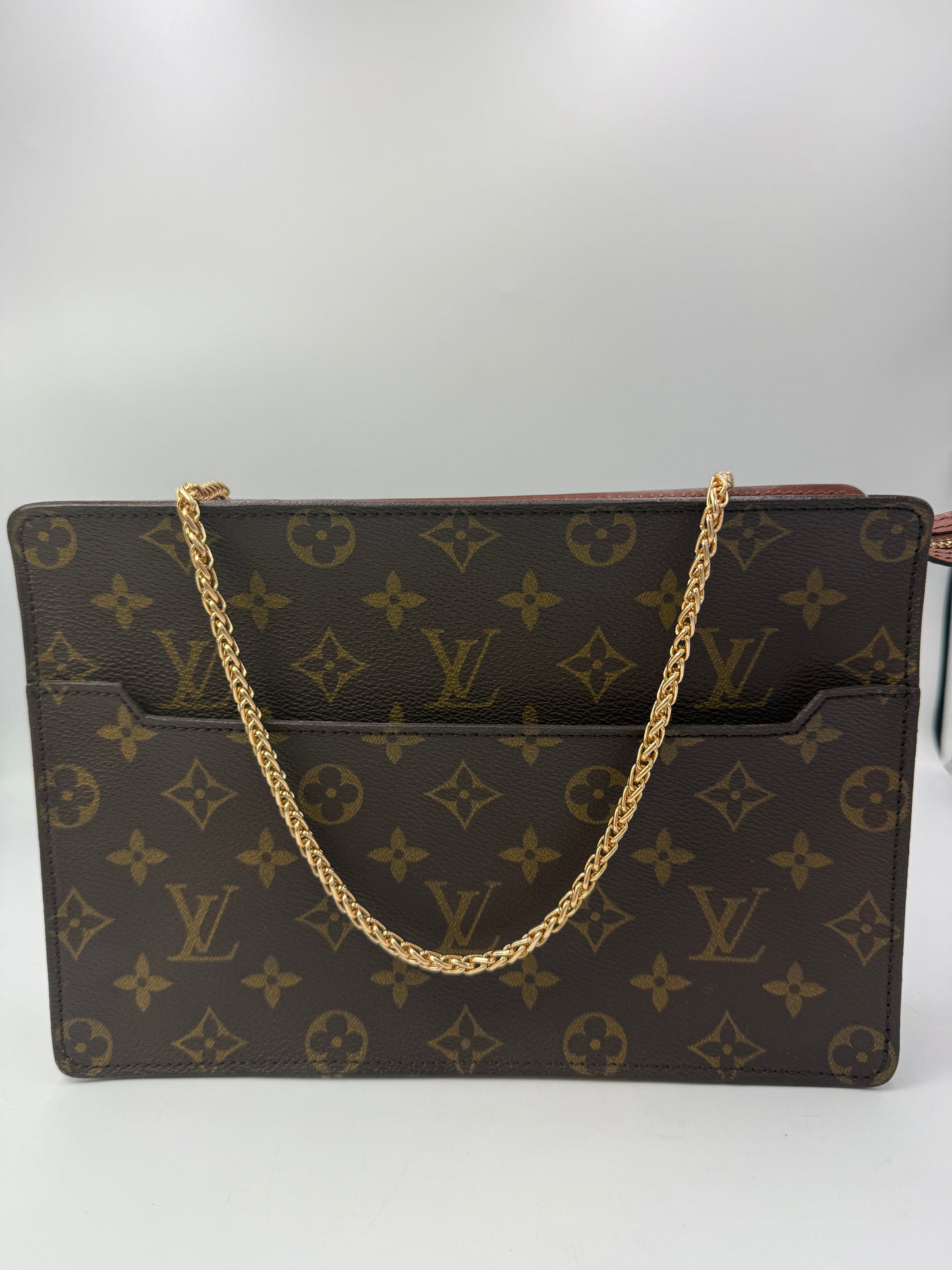 Louis Vuitton Monogram Coated Canvas Clutch TH8902