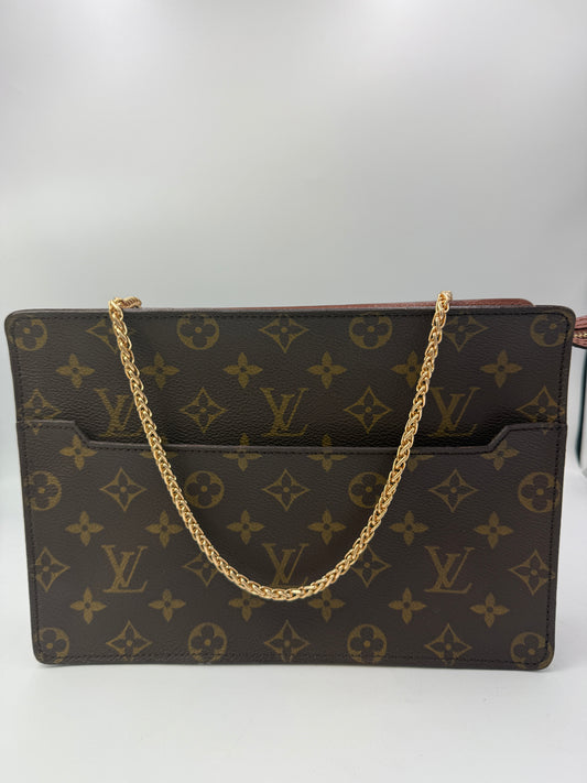 Louis Vuitton Monogram Coated Canvas Clutch TH8902