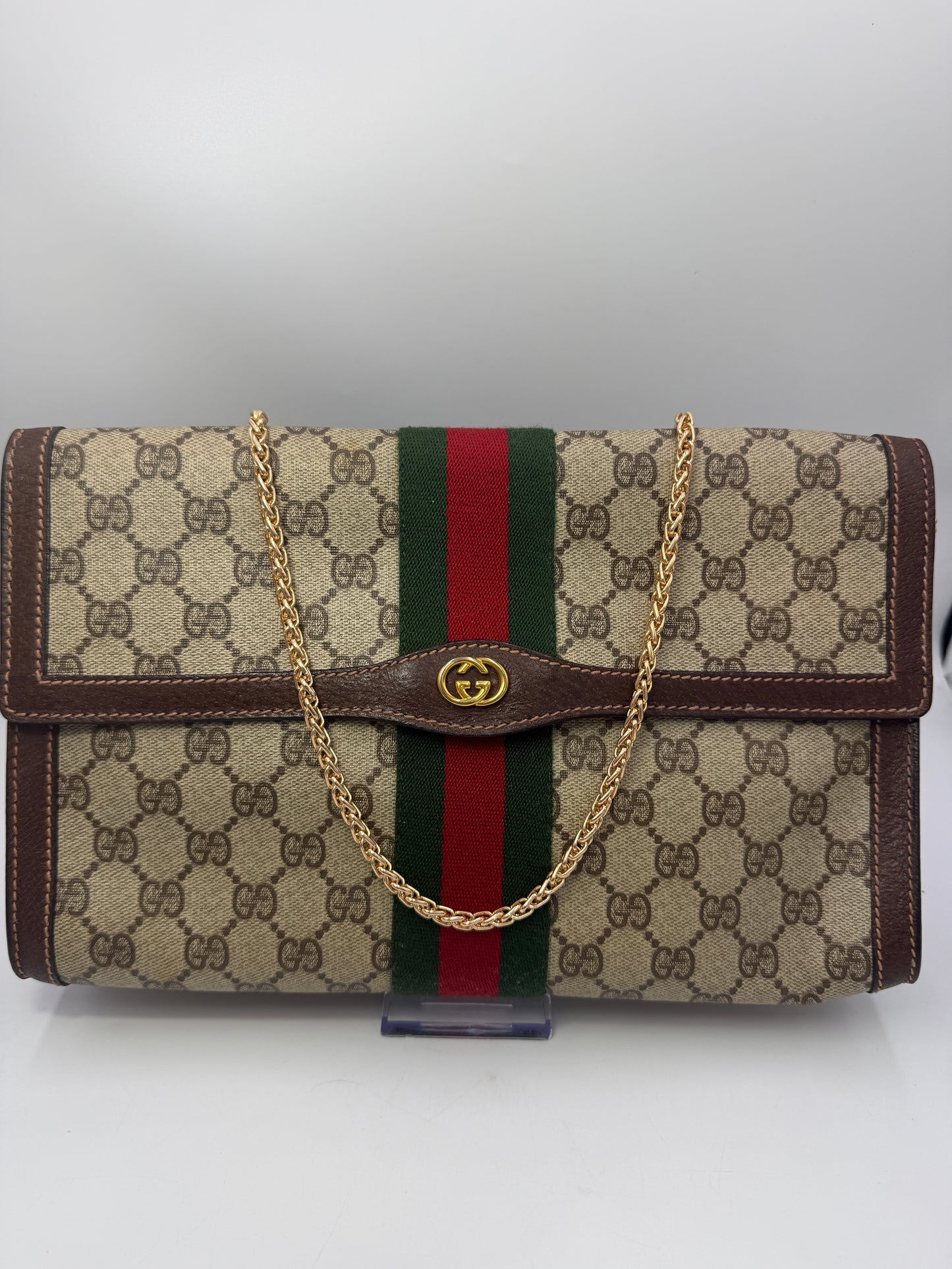 Gucci Guccissima Supreme Canvas Sherry Line Clutch
