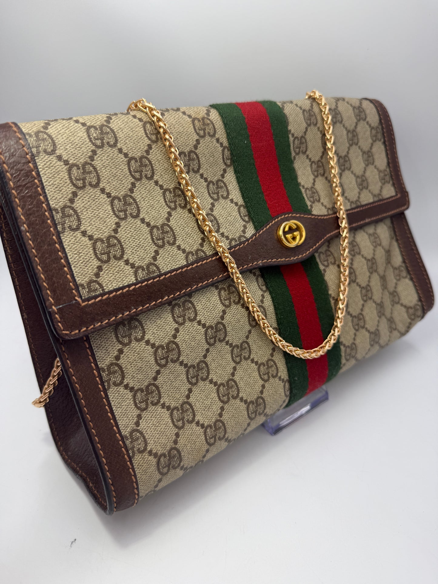 Gucci Guccissima Supreme Canvas Sherry Line Clutch