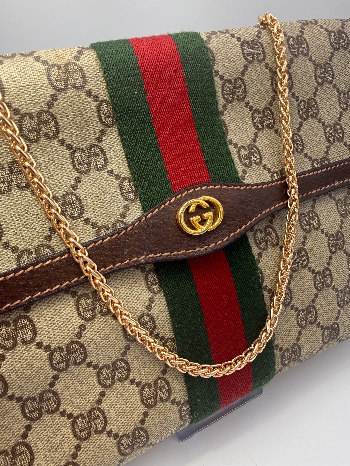 Gucci Guccissima Supreme Canvas Sherry Line Clutch