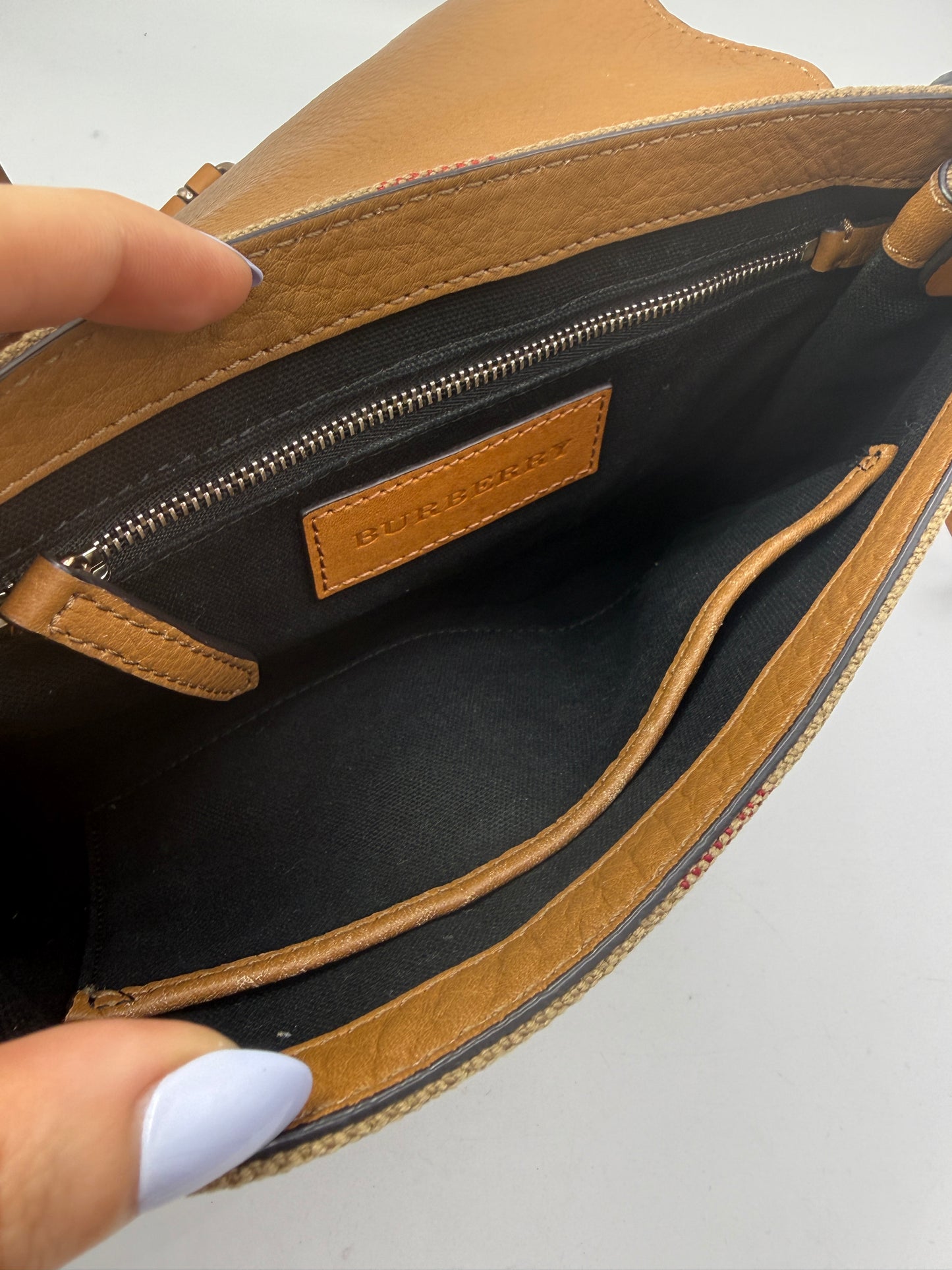 Burberry Novacheck Canvas Leather Crossbody Bag