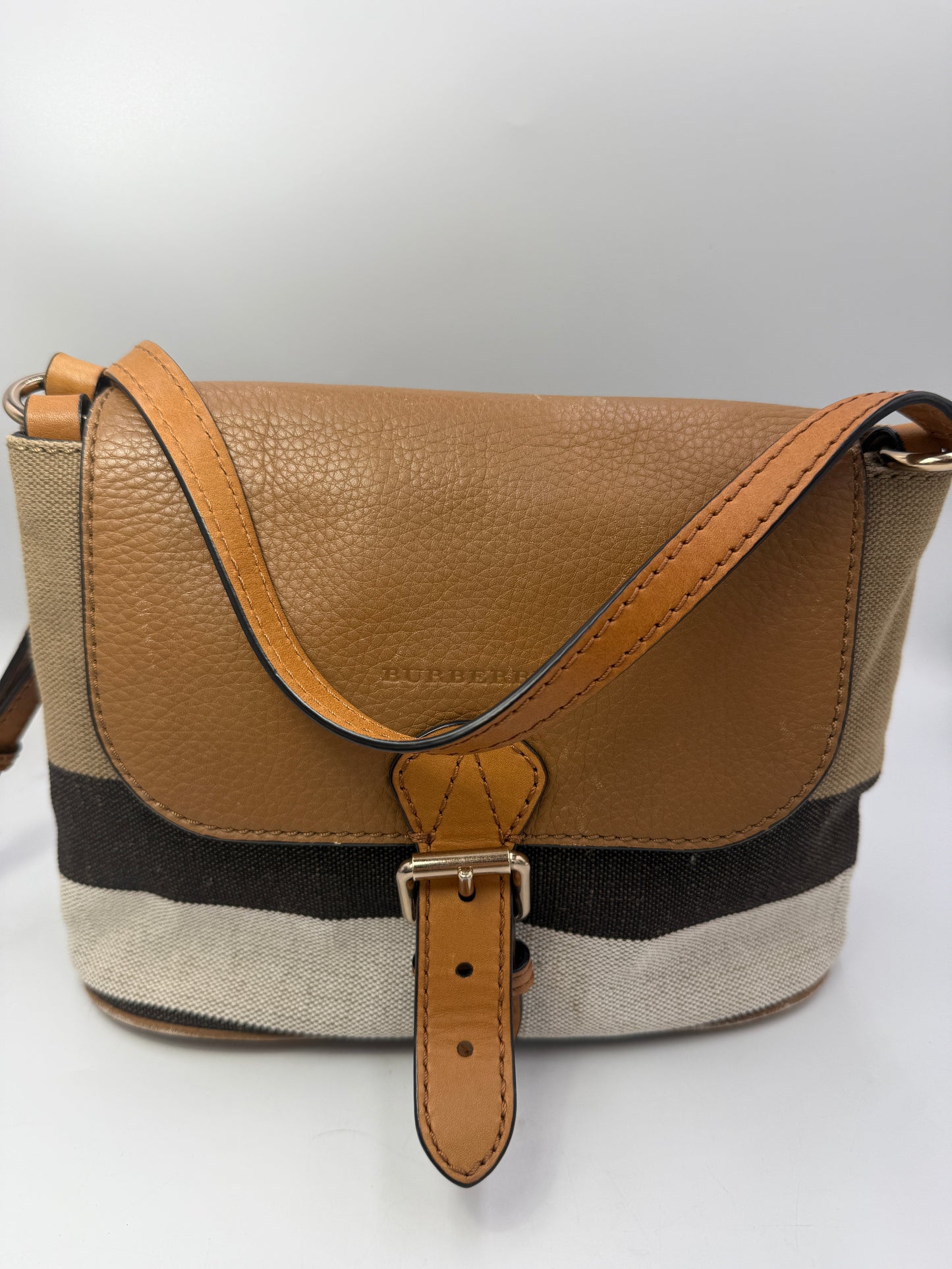 Burberry Novacheck Canvas Leather Crossbody Bag