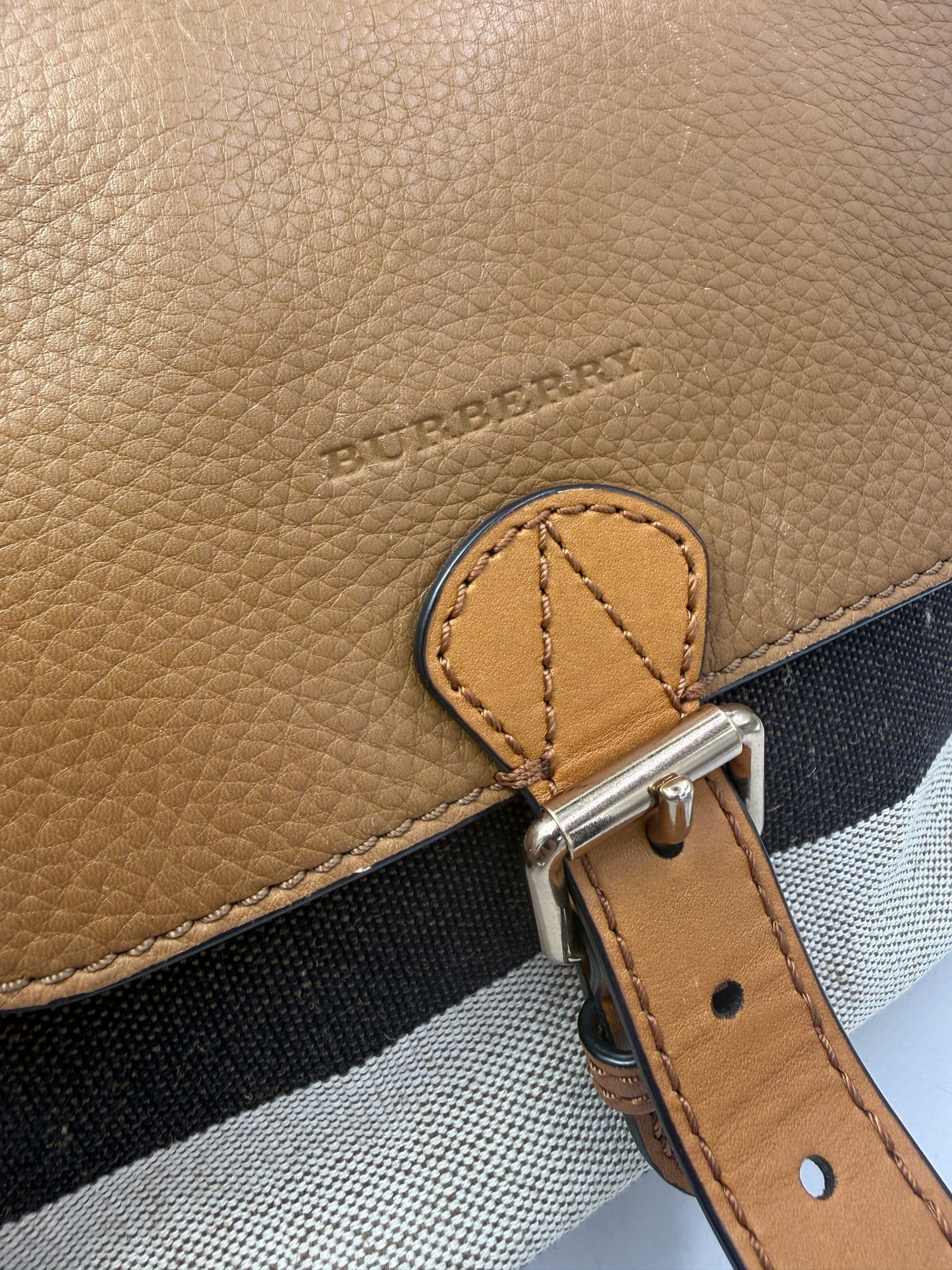 Burberry Novacheck Canvas Leather Crossbody Bag