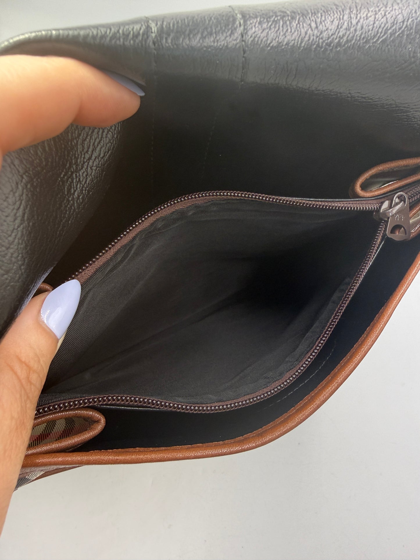 Burberry Canvas Haymarket Check Shoulder Bag