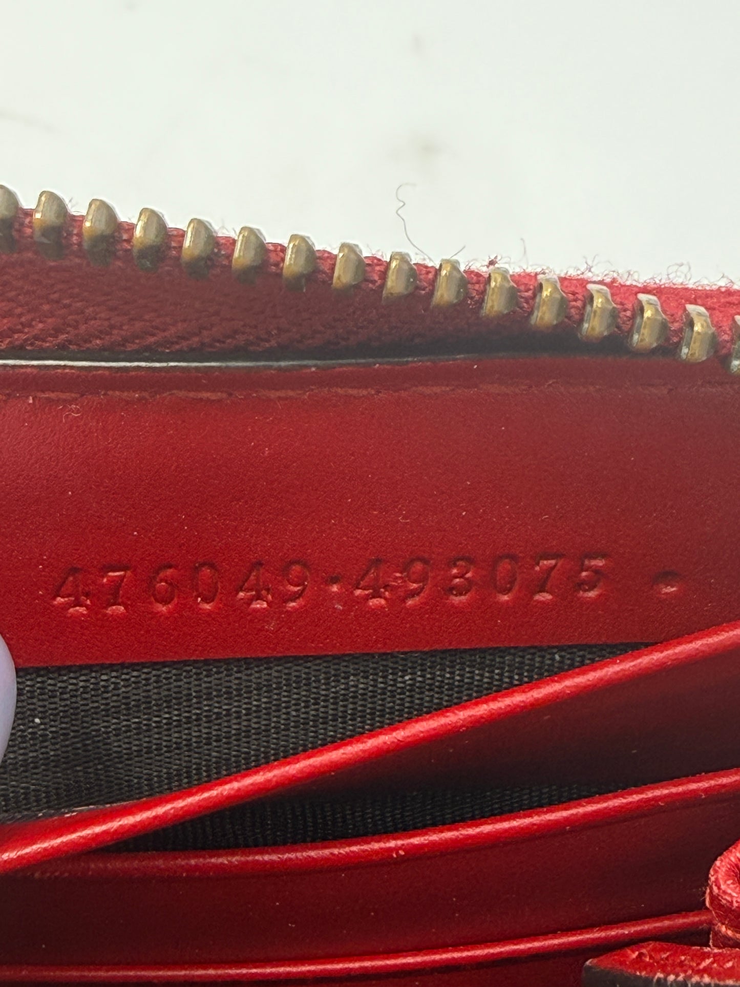 Gucci Guccissima Red Leather 3D Cherry Gem Wallet RARE