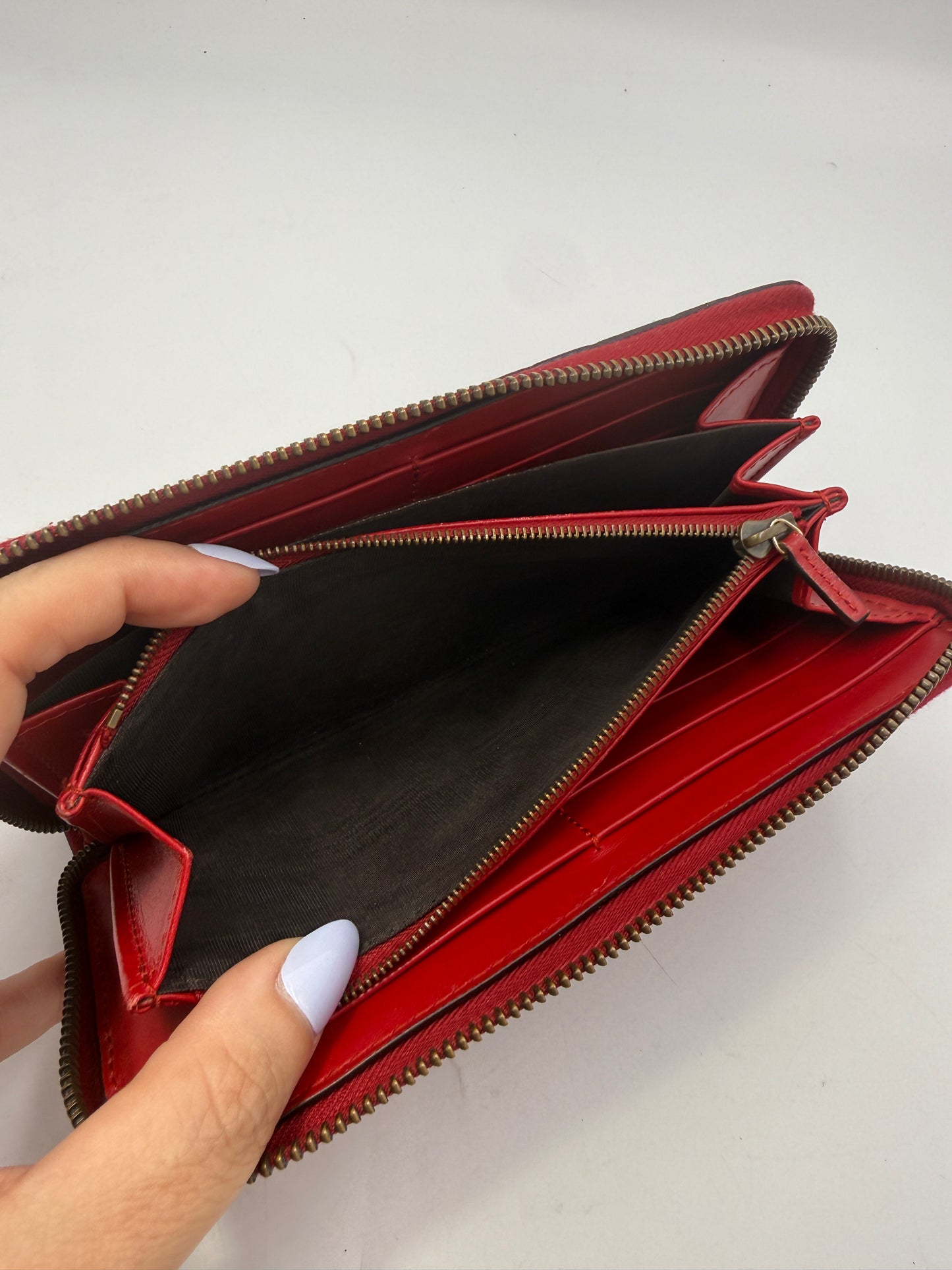 Gucci Guccissima Red Leather 3D Cherry Gem Wallet RARE