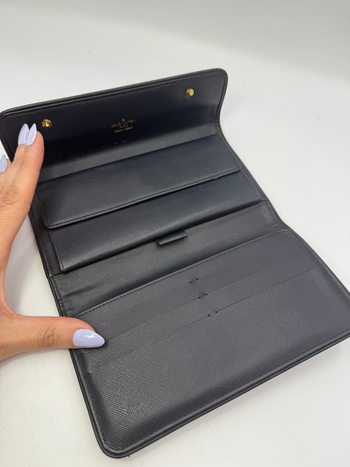 Louis Vuitton Monogram Blue Mini Lin Denim Continental Wallet CA0093