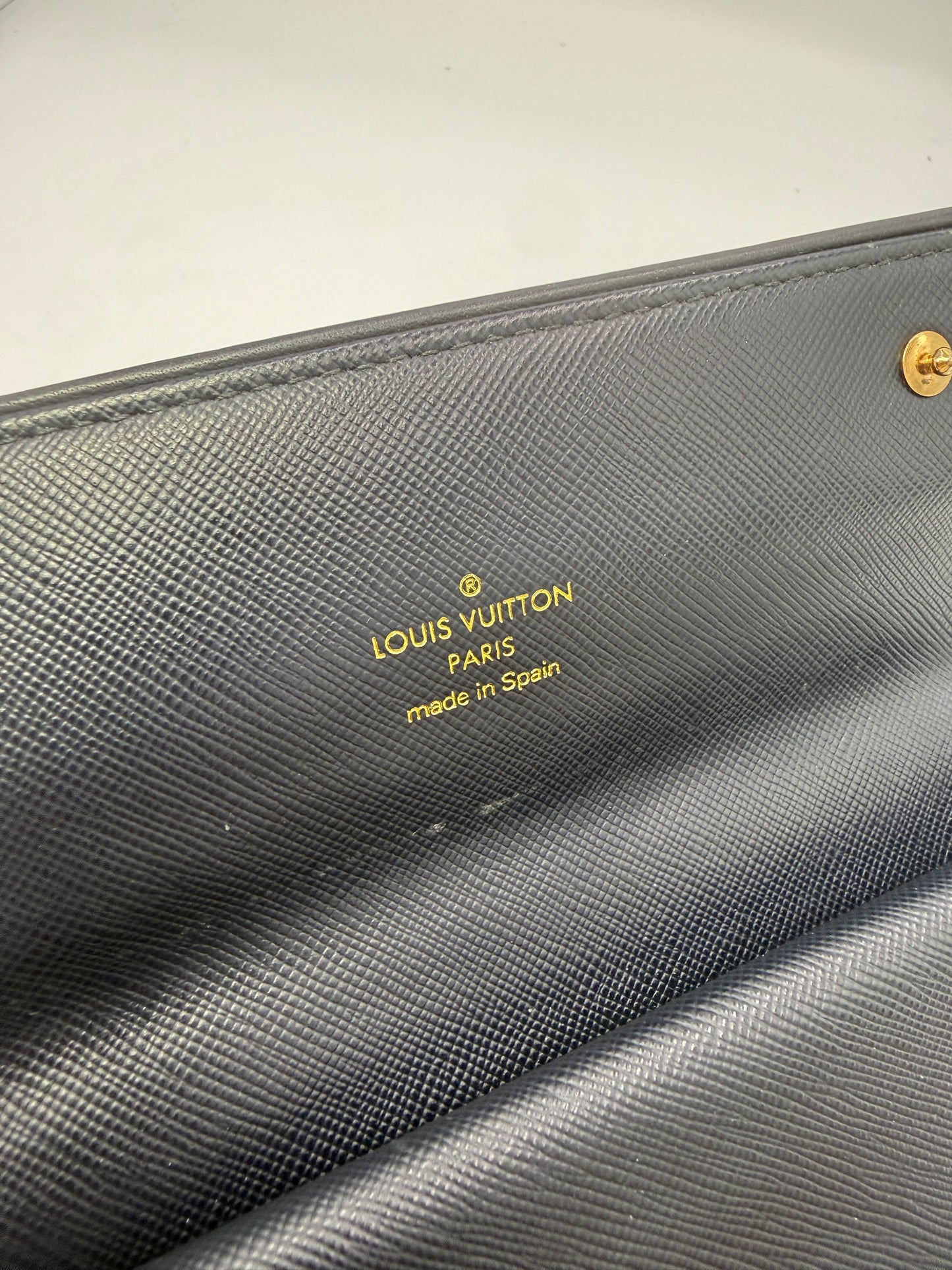 Louis Vuitton Monogram Blue Mini Lin Denim Continental Wallet CA0093