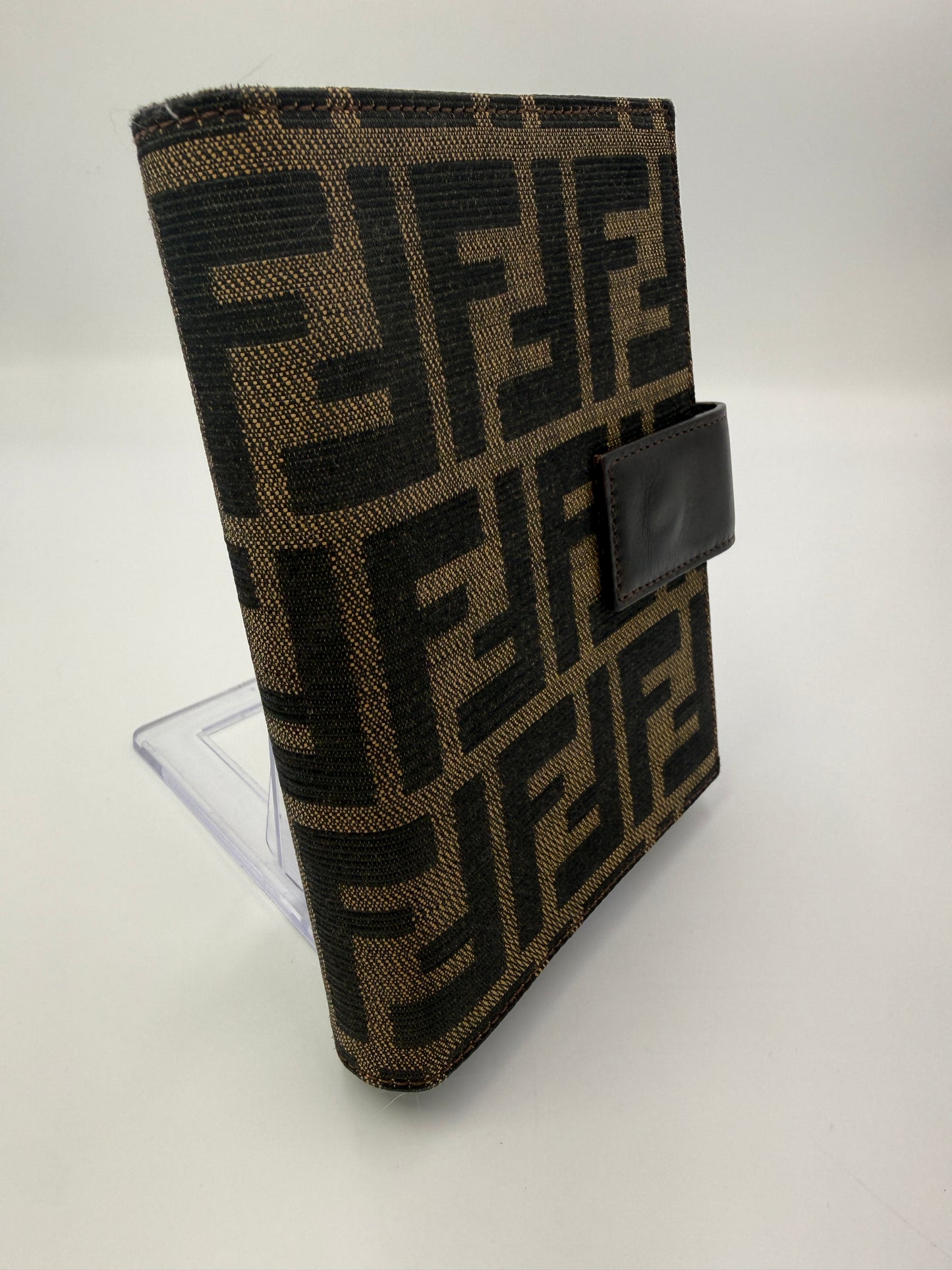 Fendi Zucca Monogram Agenda Cover And Passport Holder