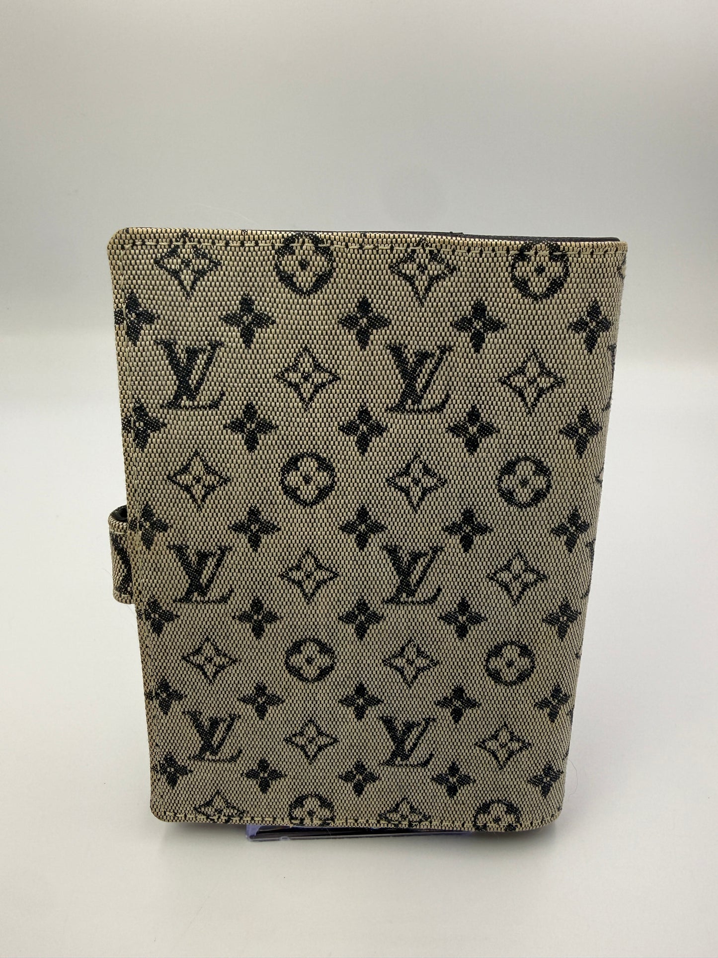 Louis Vuitton Monogram Mini Lin Grey Blue Agenda PM CA0071
