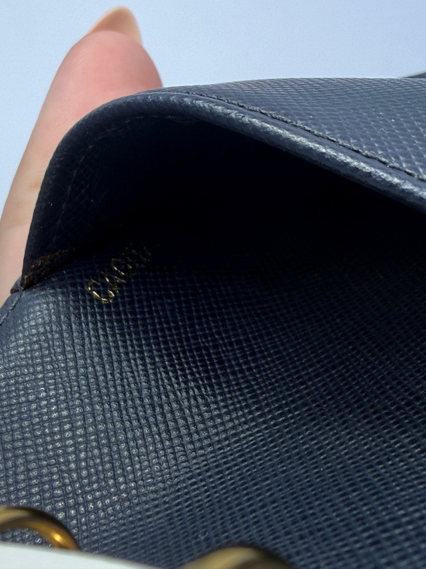 Louis Vuitton Monogram Mini Lin Grey Blue Agenda PM CA0071