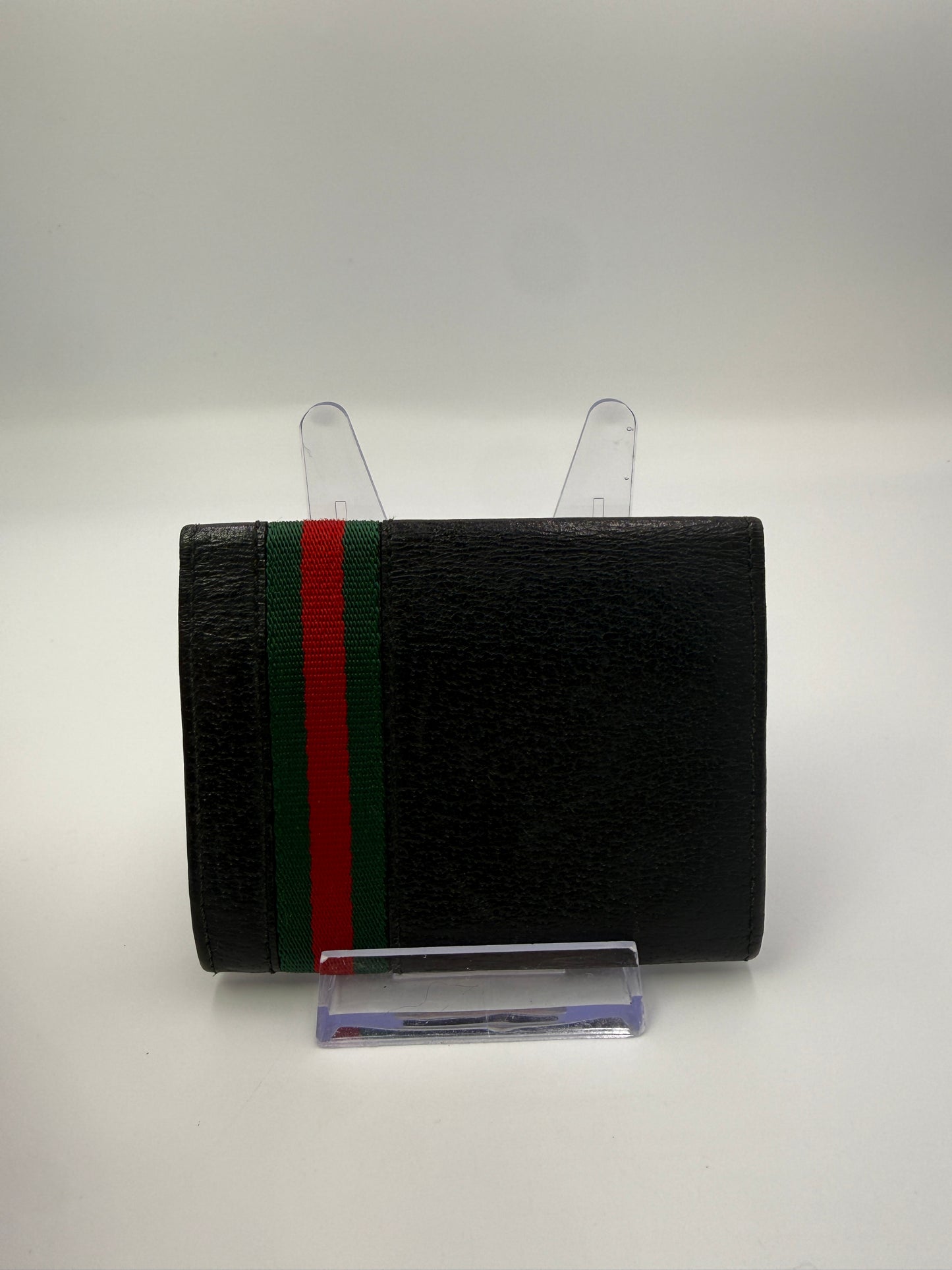 Gucci Unisex Sherry Line Black Calf Leather Card Holder