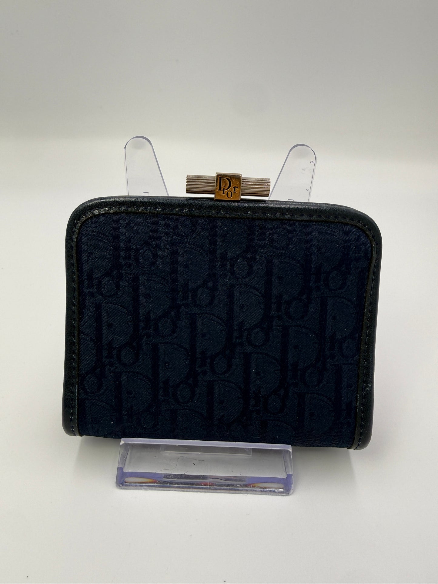 Christian Dior Navy Trotter Monogram Coin Pouch