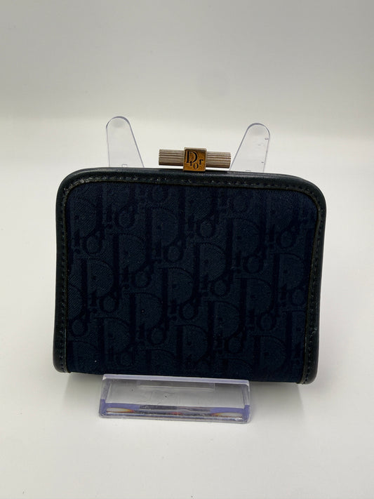 Christian Dior Navy Trotter Monogram Coin Pouch