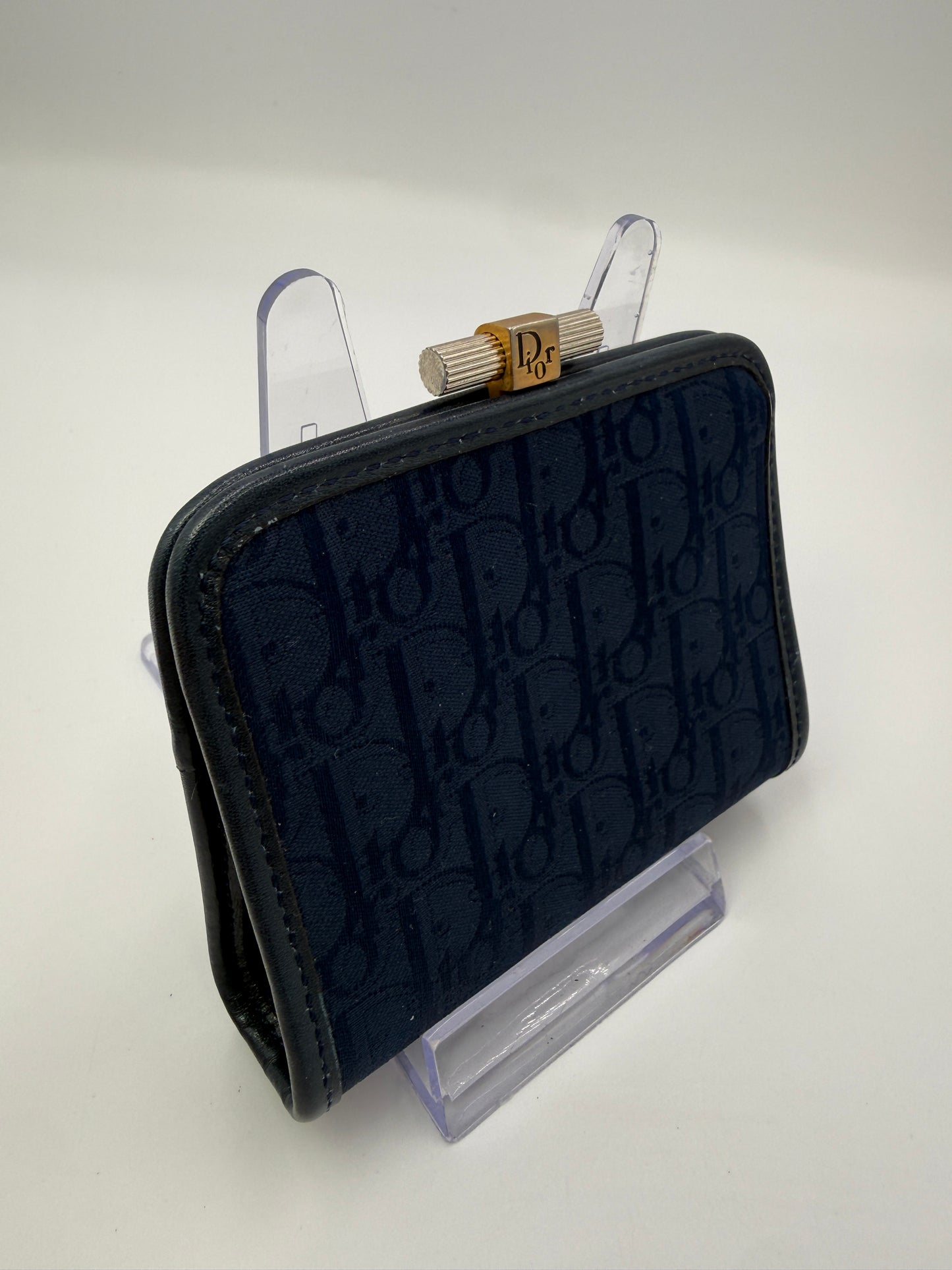 Christian Dior Navy Trotter Monogram Coin Pouch