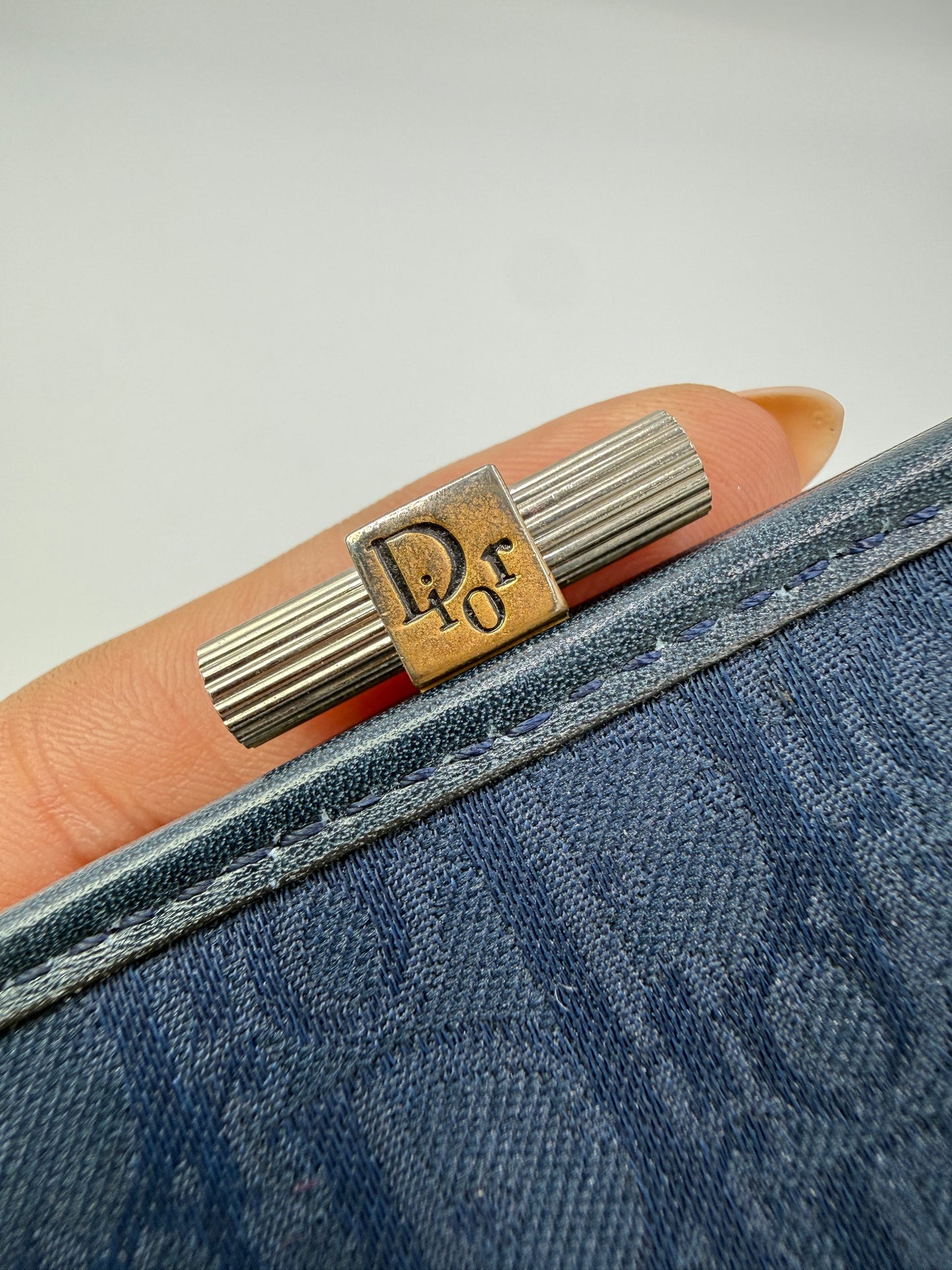 Christian Dior Navy Trotter Monogram Coin Pouch