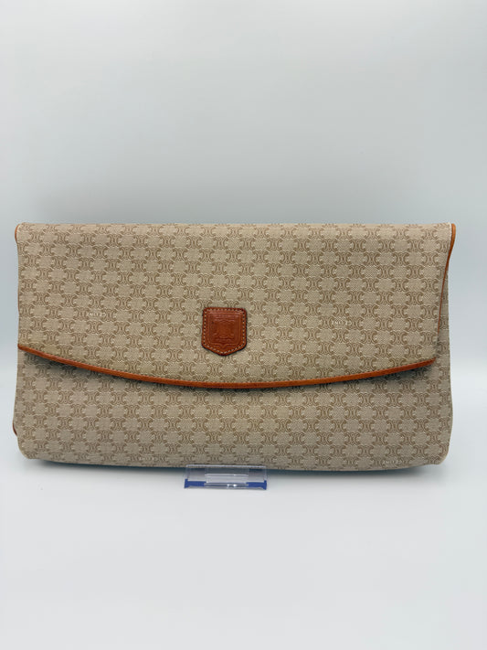 Celine Beige Macadam Clutch