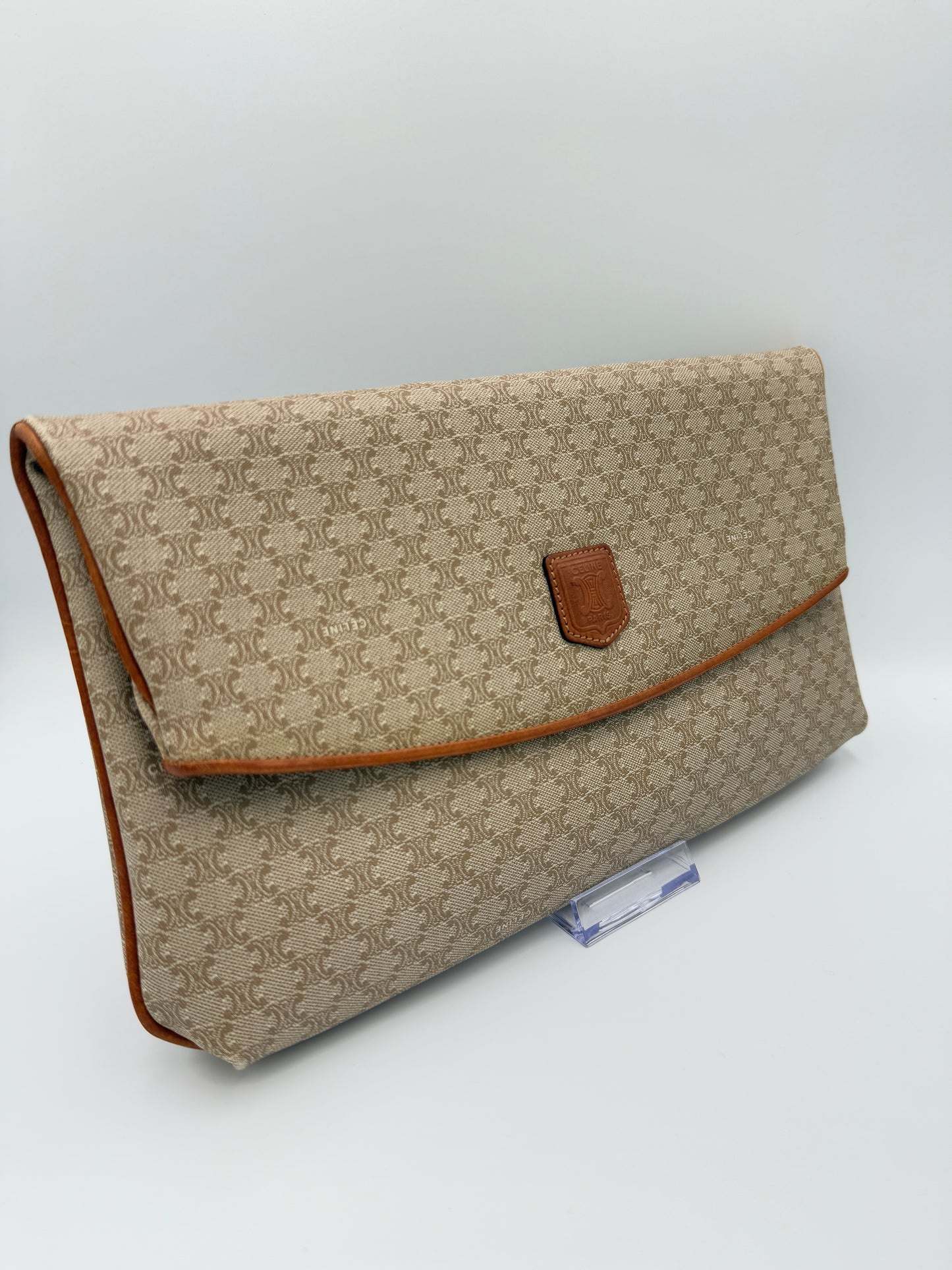Celine Beige Macadam Clutch