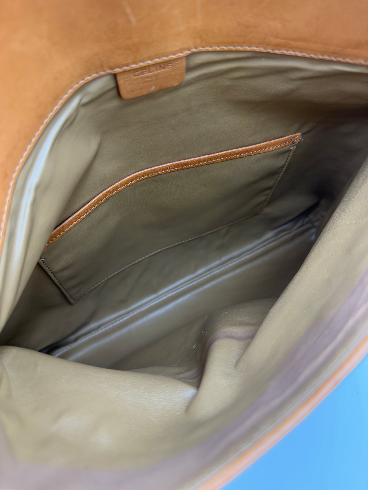 Celine Beige Macadam Clutch