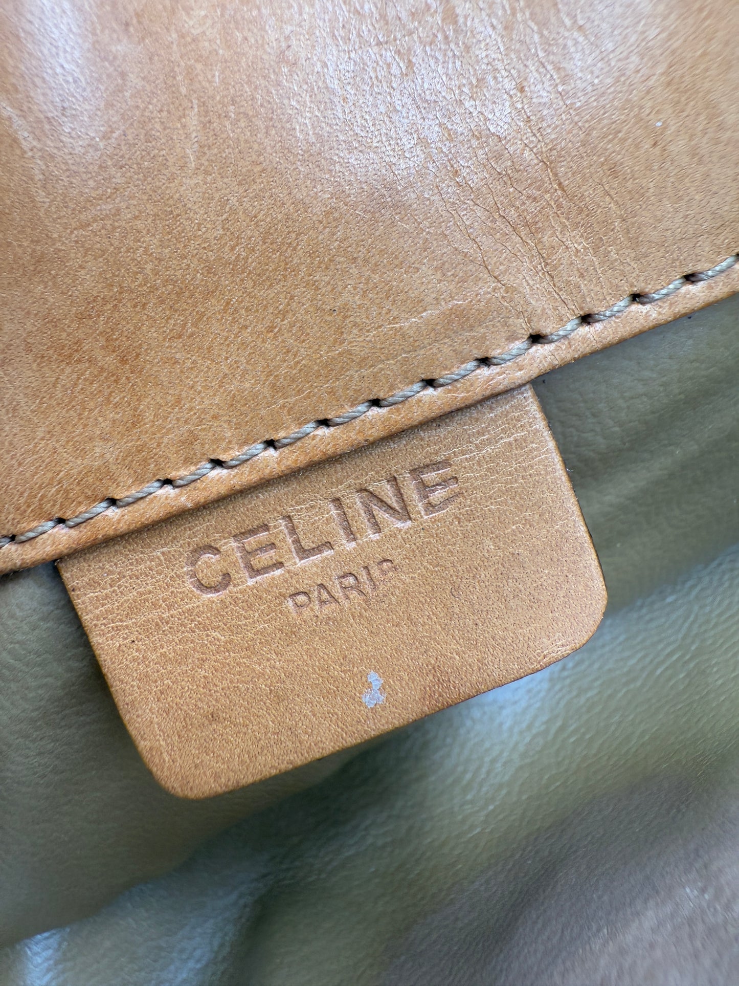 Celine Beige Macadam Clutch