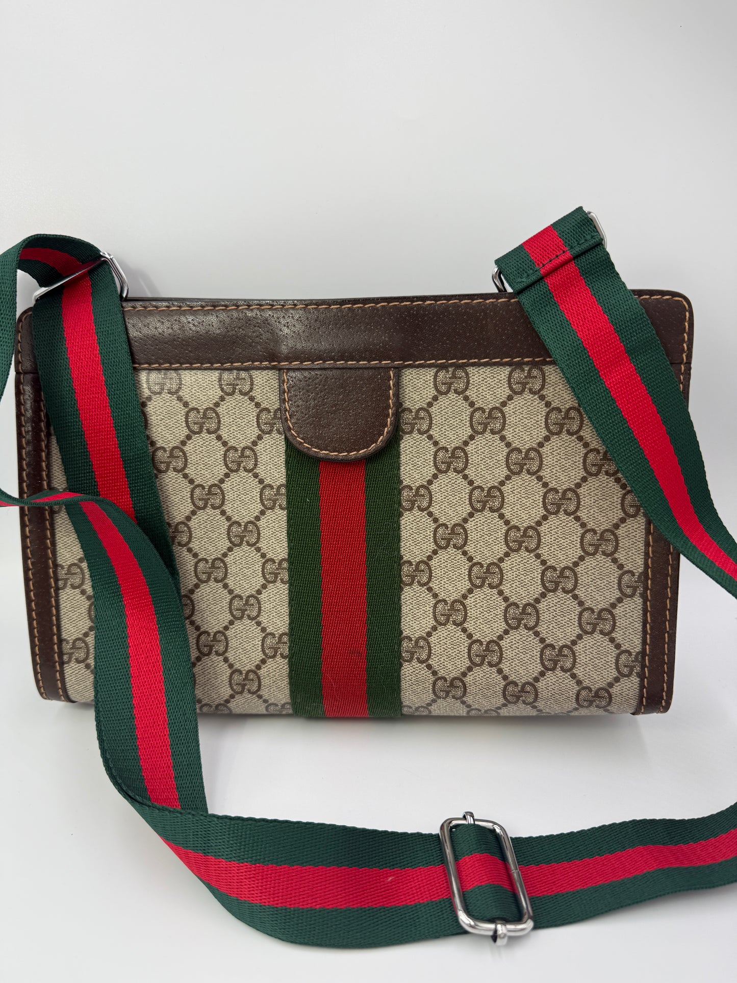 Gucci Supreme Coated Canvas Sherry Line Toiletry Pouch