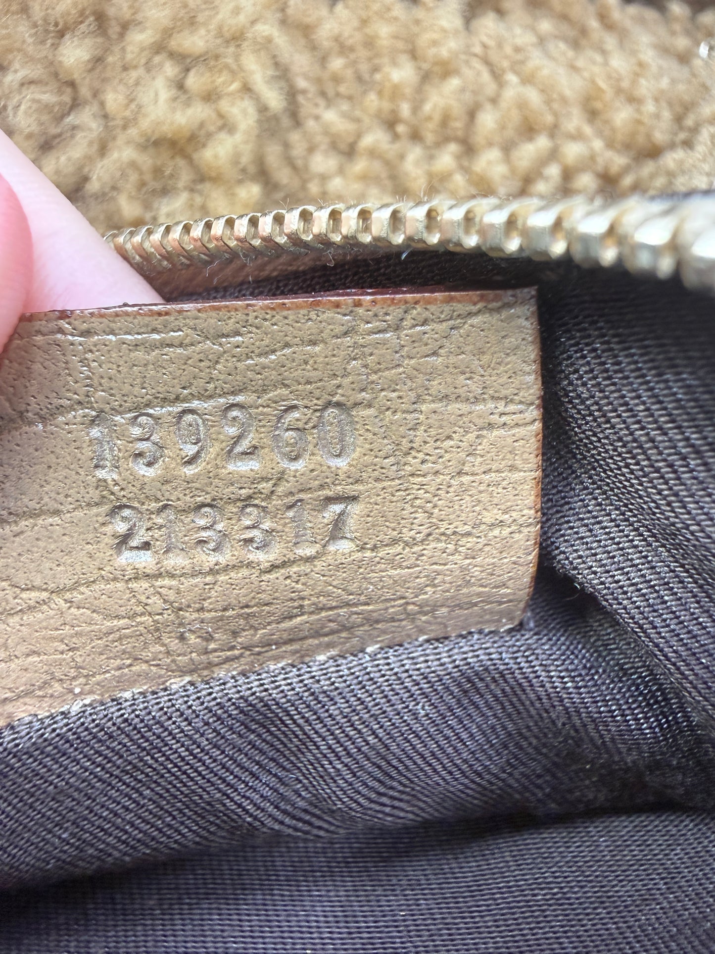 Gucci Brown Suede Guccissima Tote with Shearling Interior