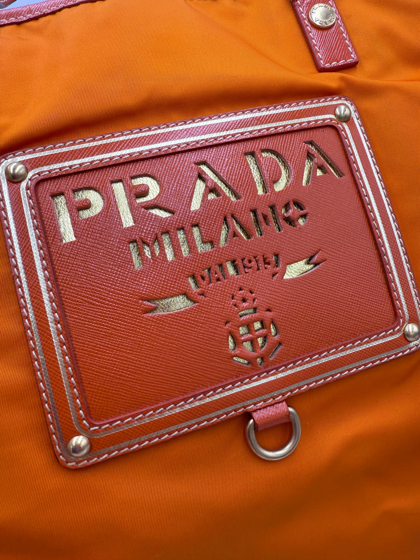 Prada Vibrant Orange Tessuto Nylon Handbag or crossbody BN1473