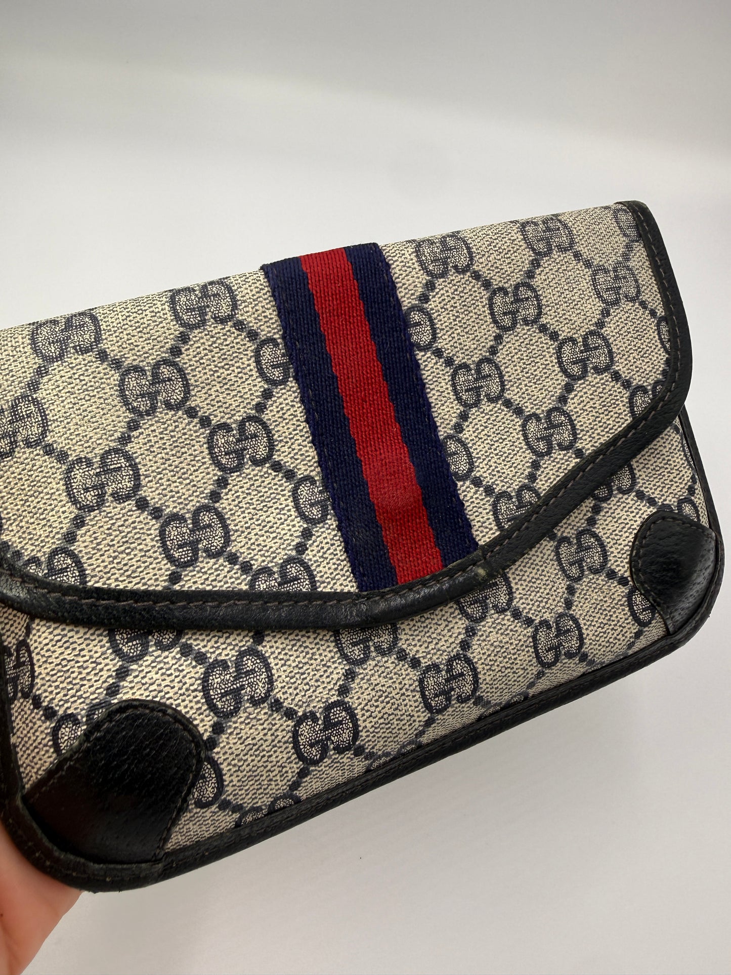 Gucci Guccissima Coated Canvas Ophidia Clutch or Pouch