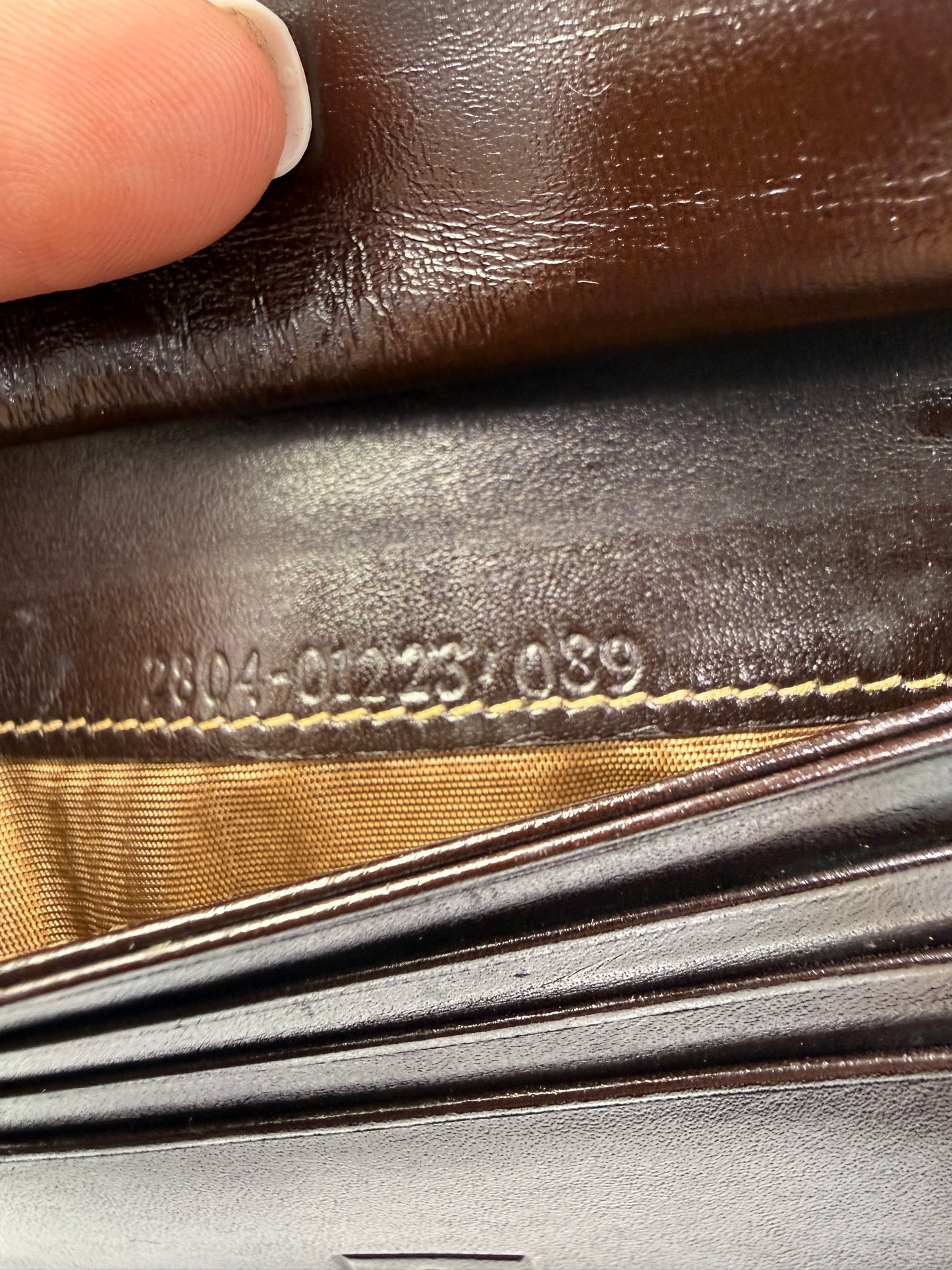 Fendi Zucca Canvas Bifold Half Moon Wallet