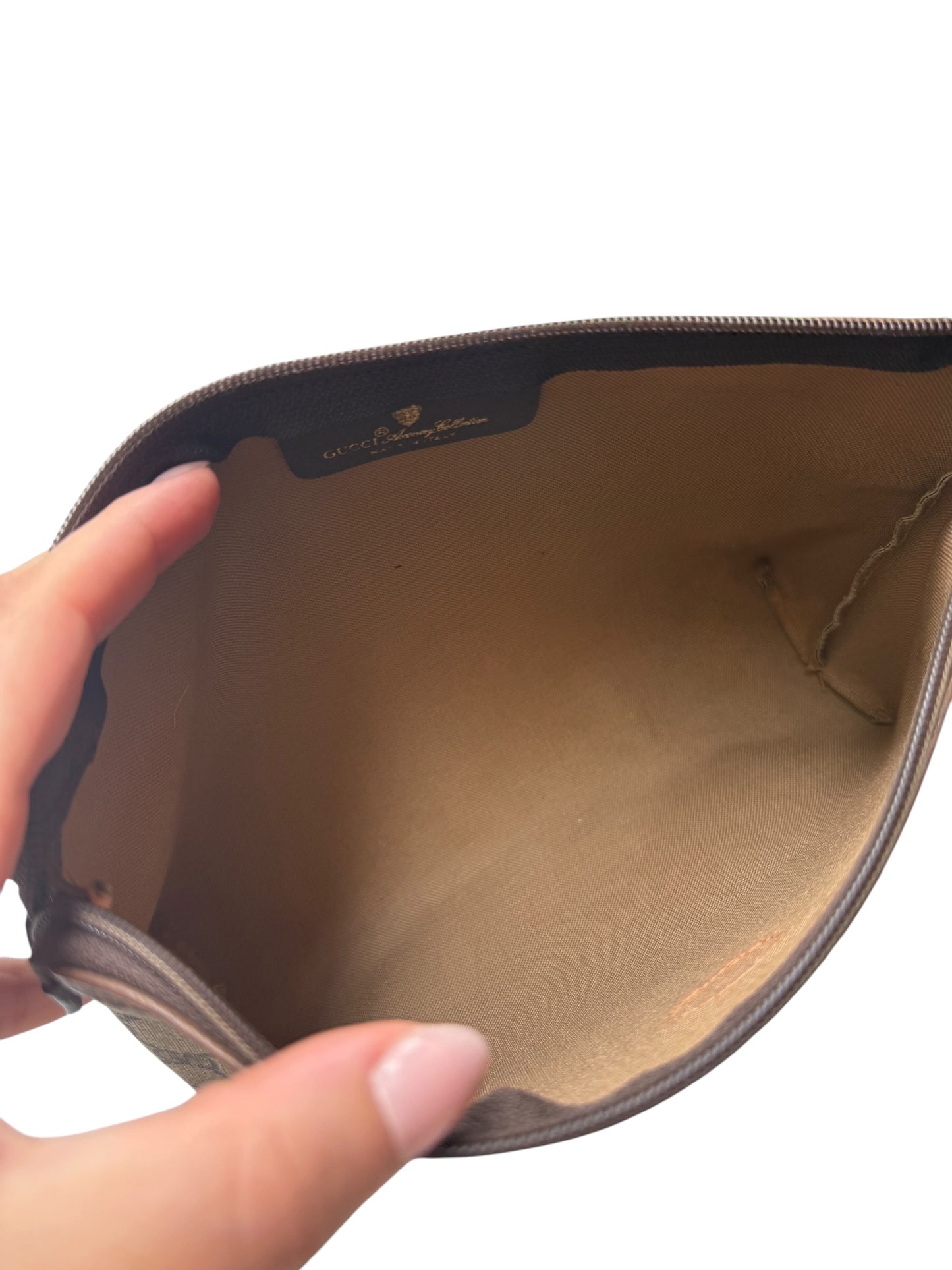 Gucci Supreme Coated Canvas Zippered Toiletry Pouch
