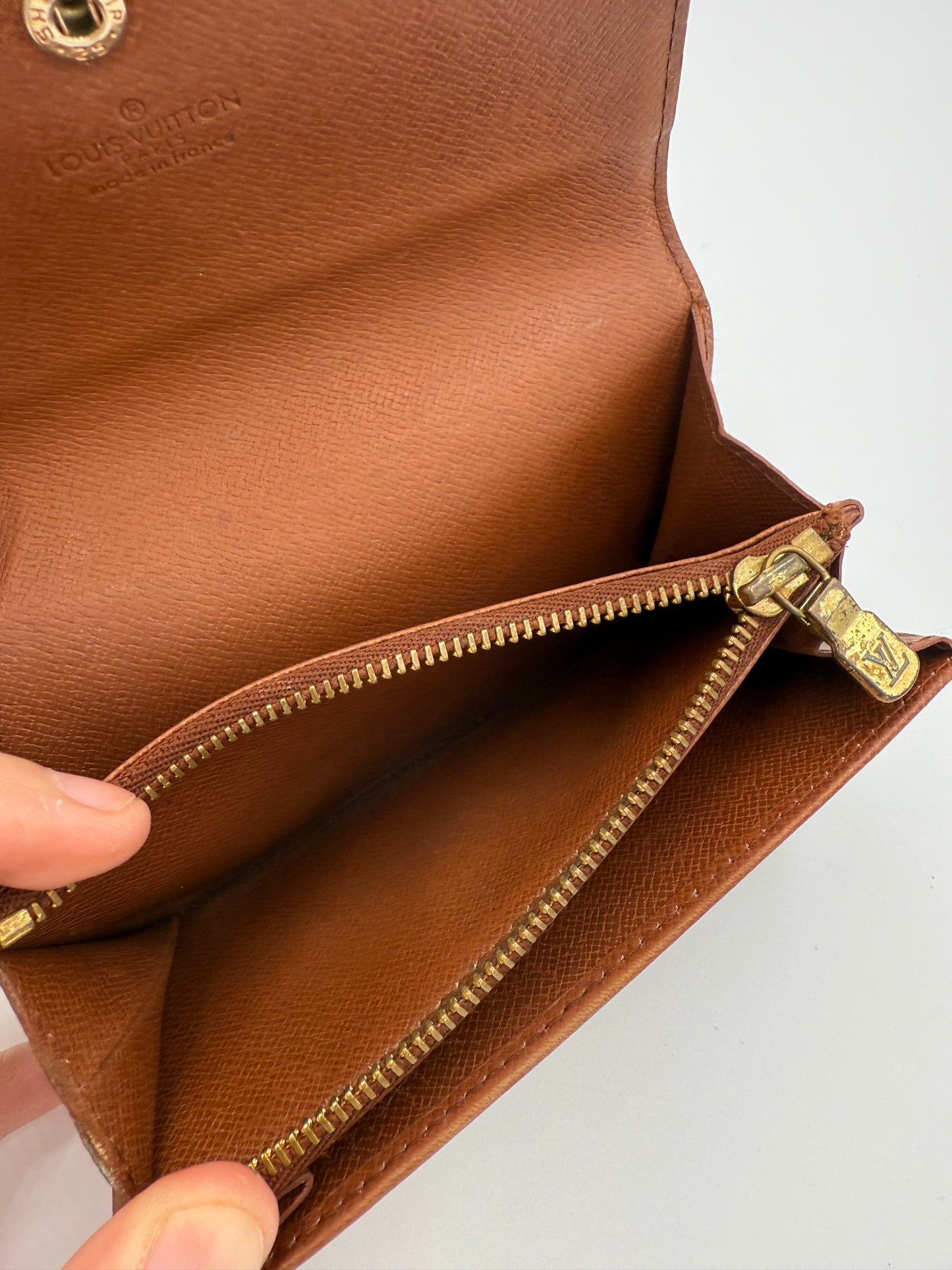 Louis Vuitton Monogram Coated Canvas Compact Sarah Wallet