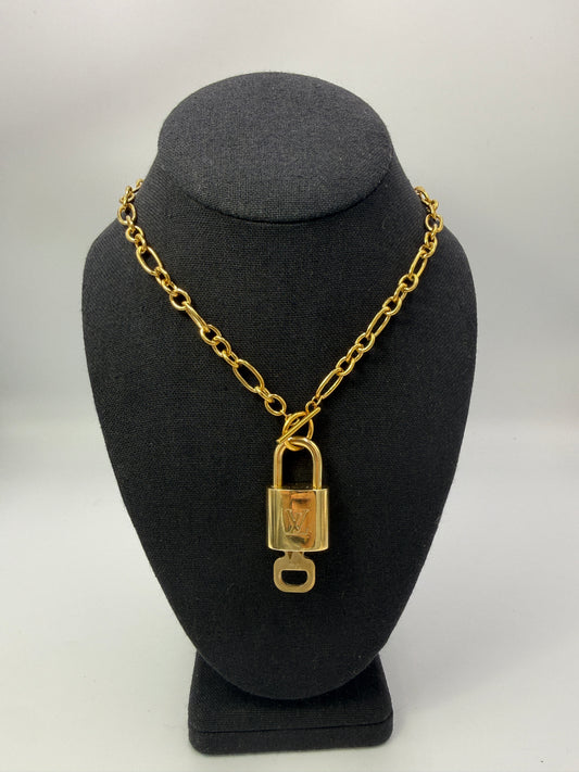 Louis Vuitton Lock & Key Pendant On Unbranded Necklace