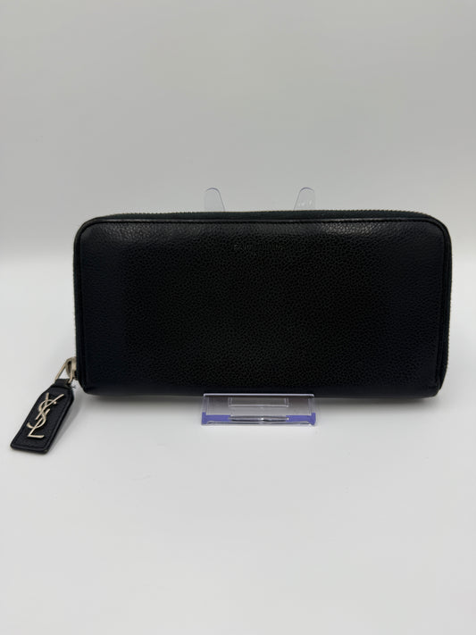 Yves Saint Laurent Navy Blue Zippy Wallet