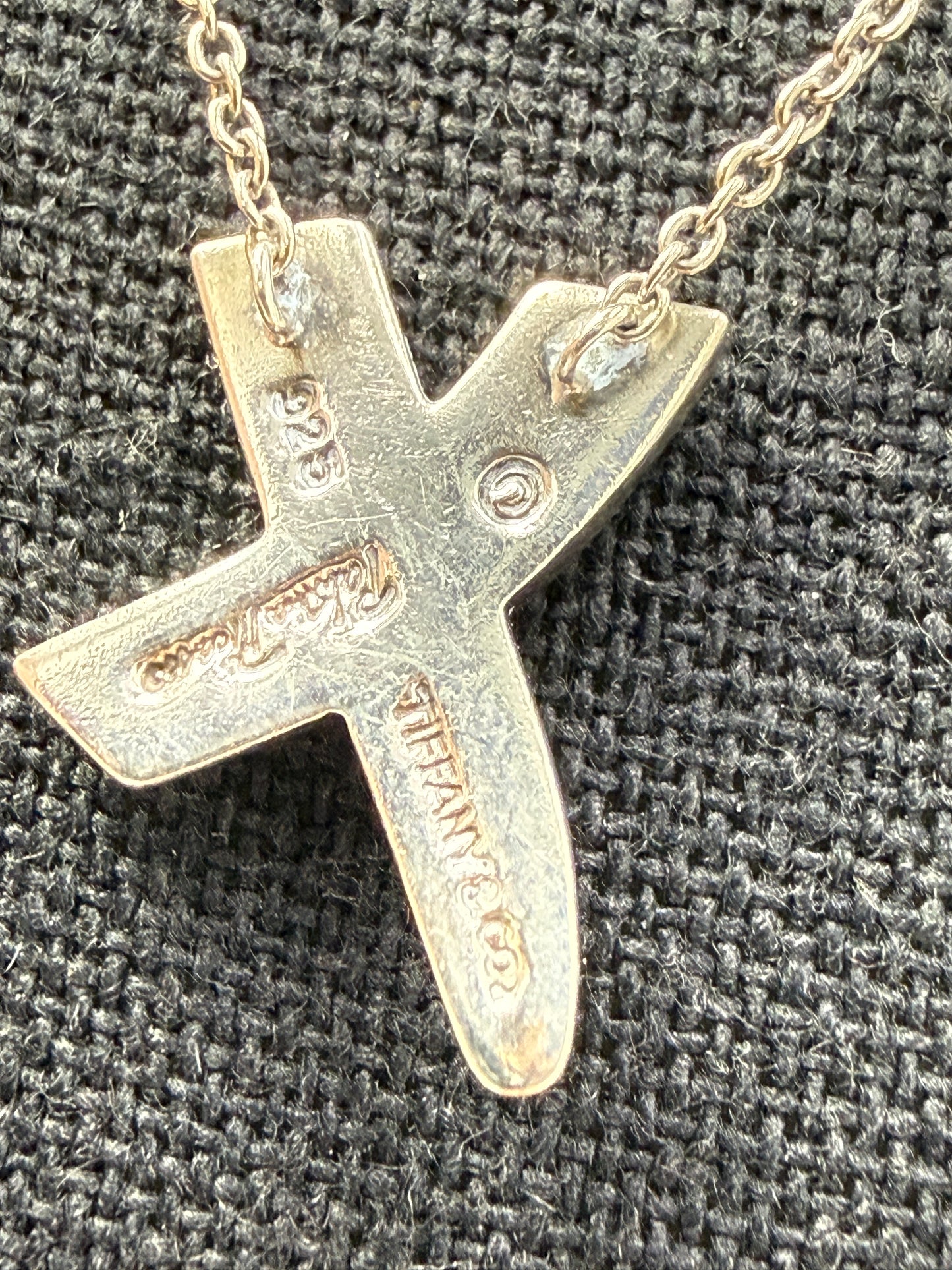 Tiffany & Co. Paloma Picasso Graffiti Kiss “X” Pendant Necklace