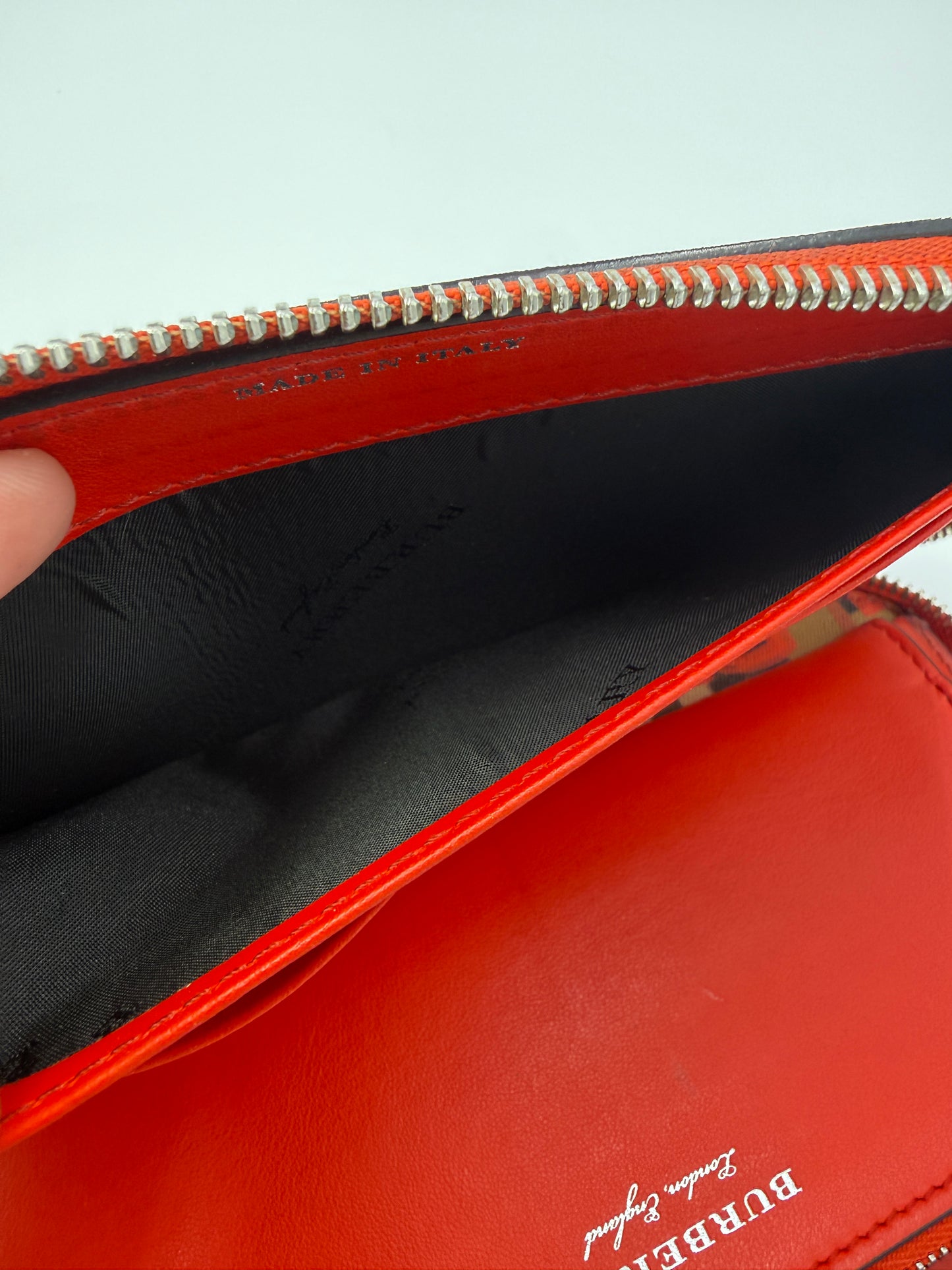 Burberry Graffiti Check Zip-Around Wallet London England Collection