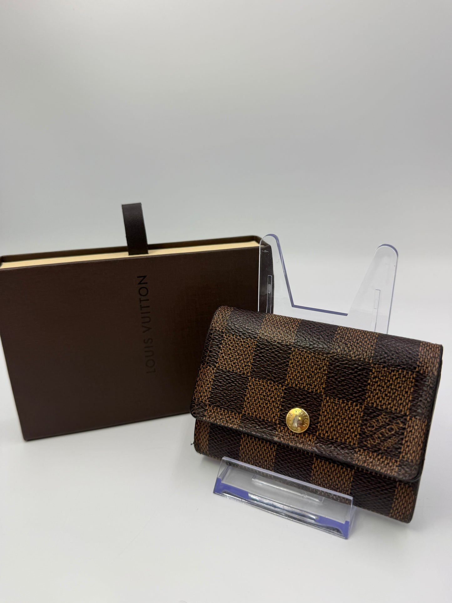 Louis Vuitton Damier Ebene Coated Canvas Card Case RA2171