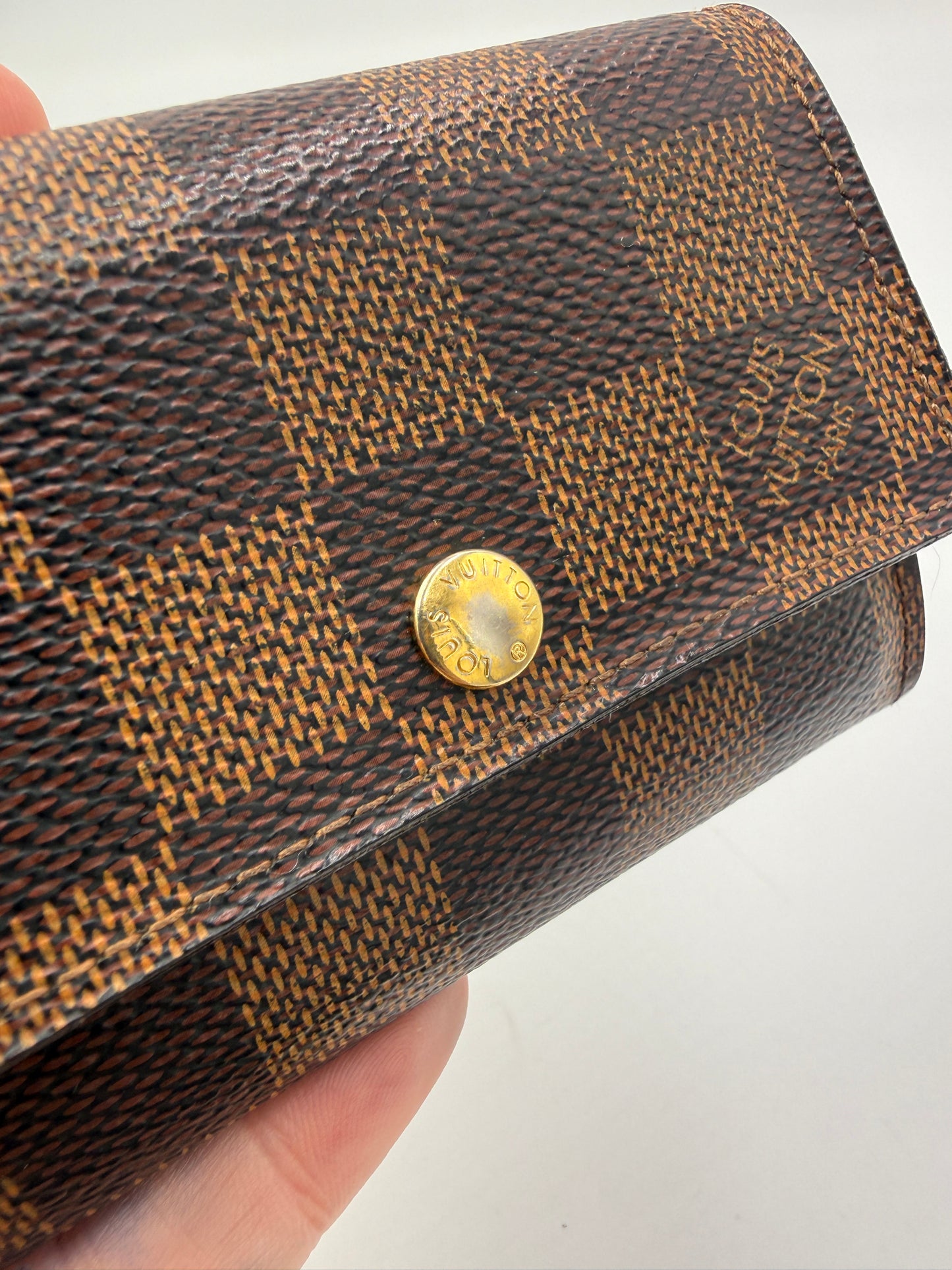 Louis Vuitton Damier Ebene Coated Canvas Card Case RA2171
