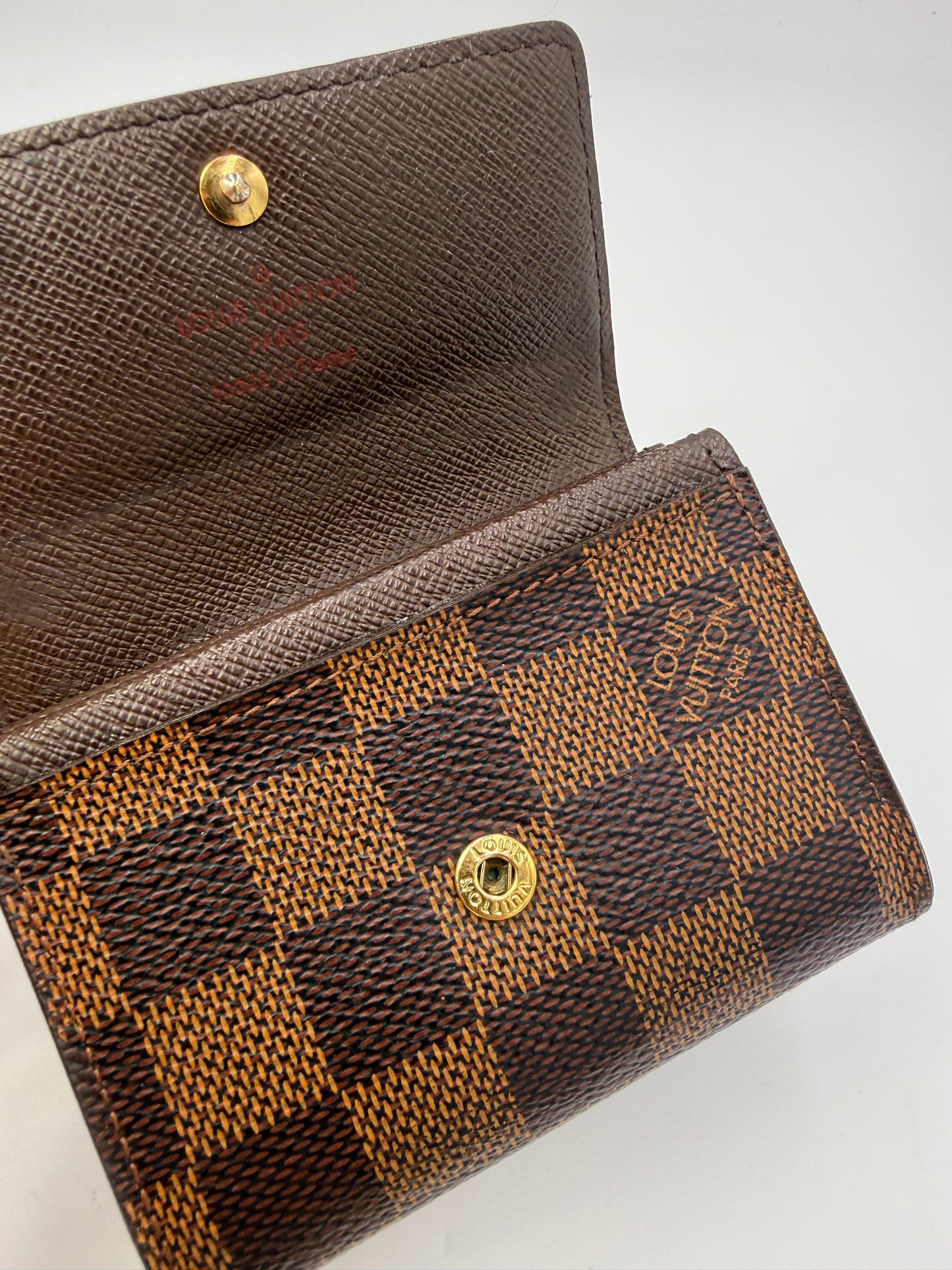 Louis Vuitton Damier Ebene Coated Canvas Card Case RA2171