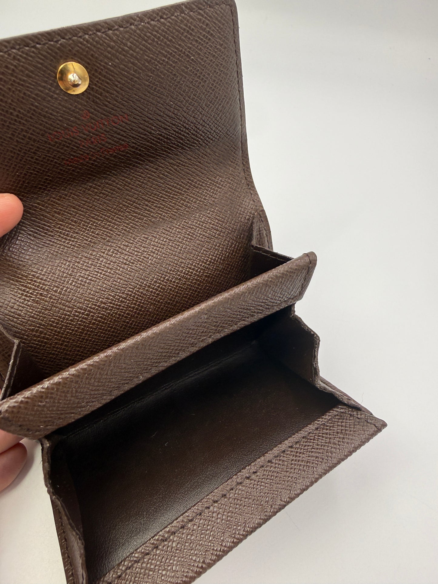 Louis Vuitton Damier Ebene Coated Canvas Card Case RA2171