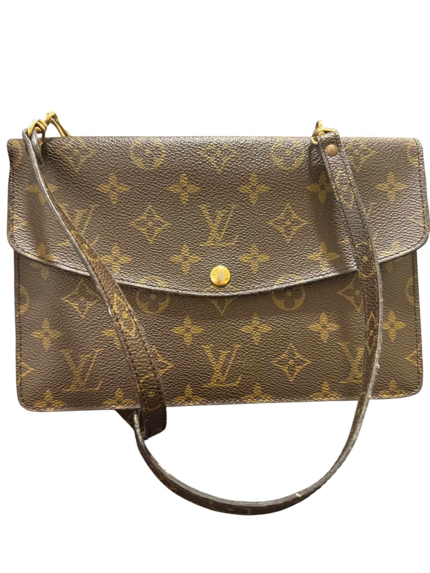 Louis Vuitton Monogram Coated Canvas Double Pochette Rabat