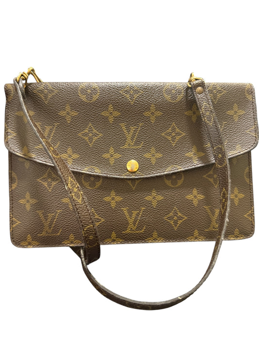 Louis Vuitton Monogram Coated Canvas Double Pochette Rabat