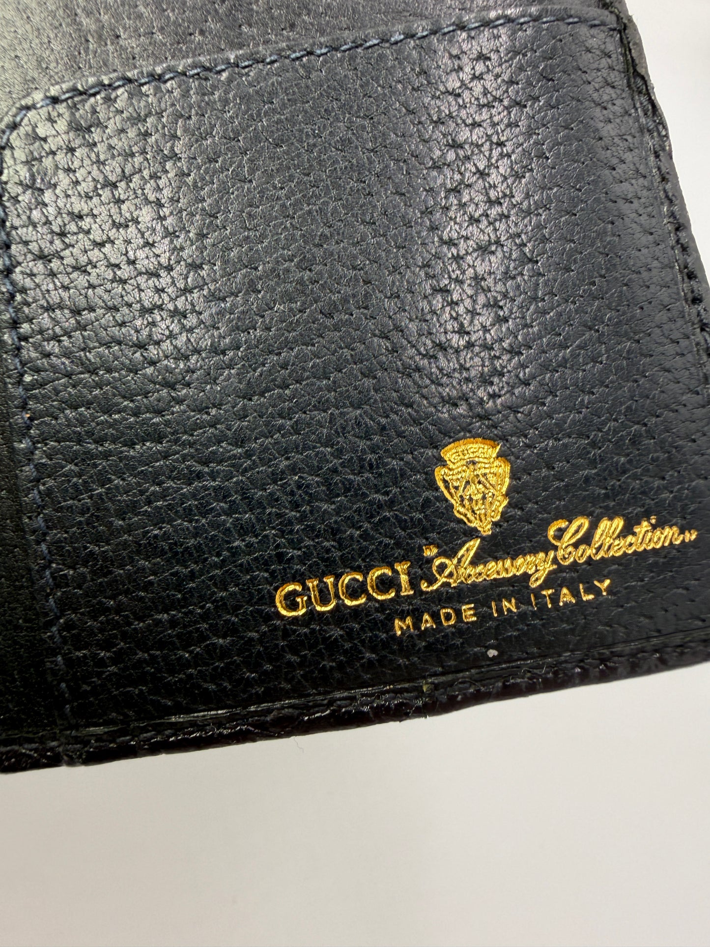 Gucci Vintage Blue Supreme Coated Canvas Guccissima Long Wallet