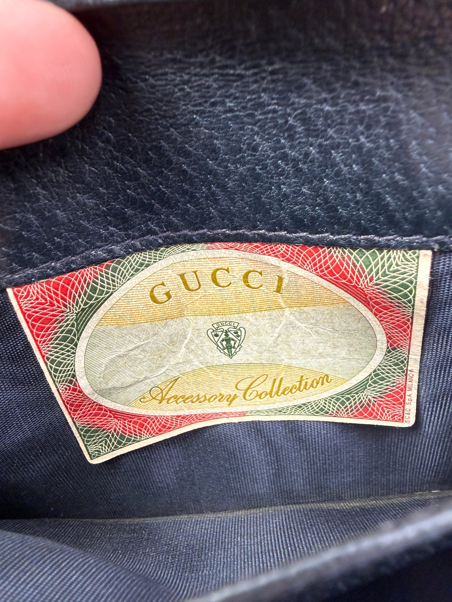 Gucci Vintage Blue Supreme Coated Canvas Guccissima Long Wallet