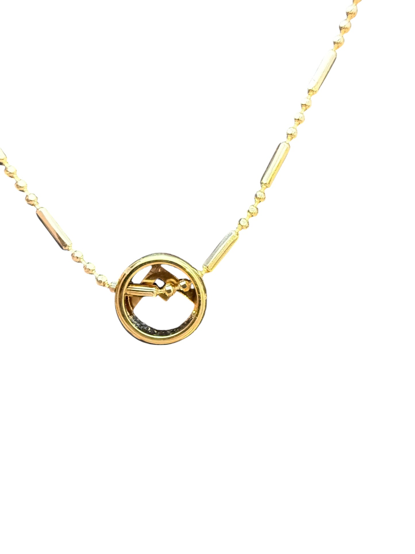 Repurposed Fendi Logo Pendant Necklace