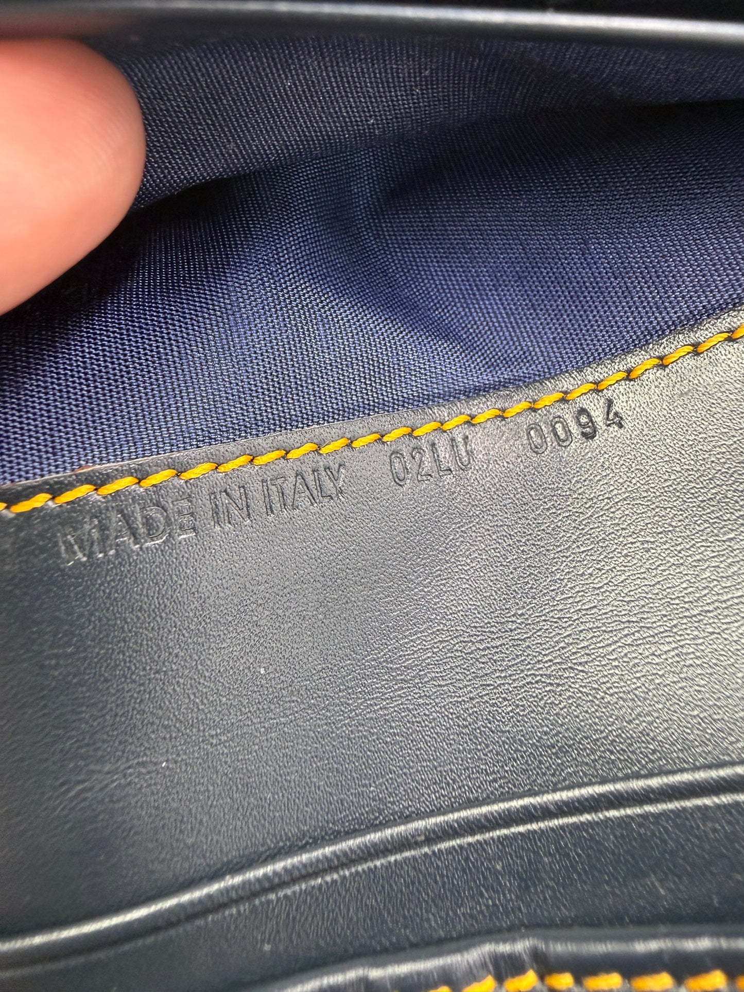 Christian Dior Trotter Canvas and Blue Leather Wallet 2004