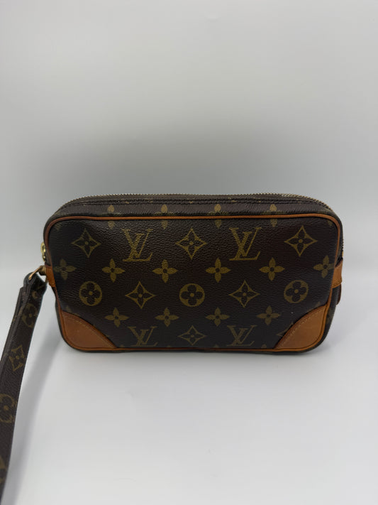 Louis Vuitton Monogram Coated Canvas Wristlet 22 cm TH8909